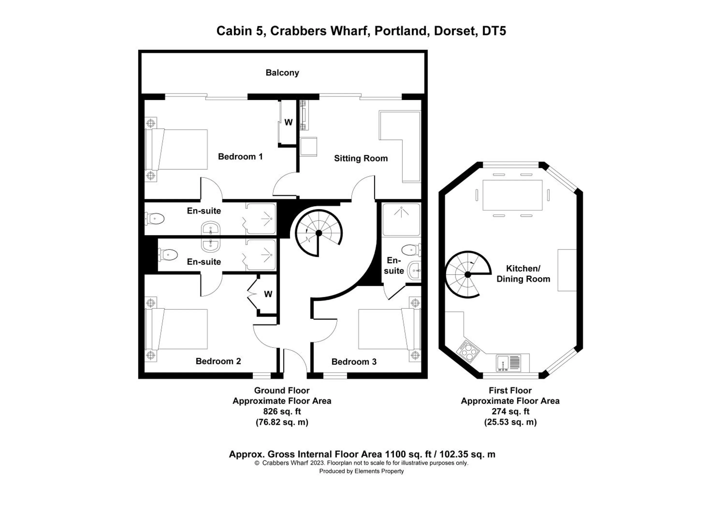 Floor plan in Crabbers' Wharf