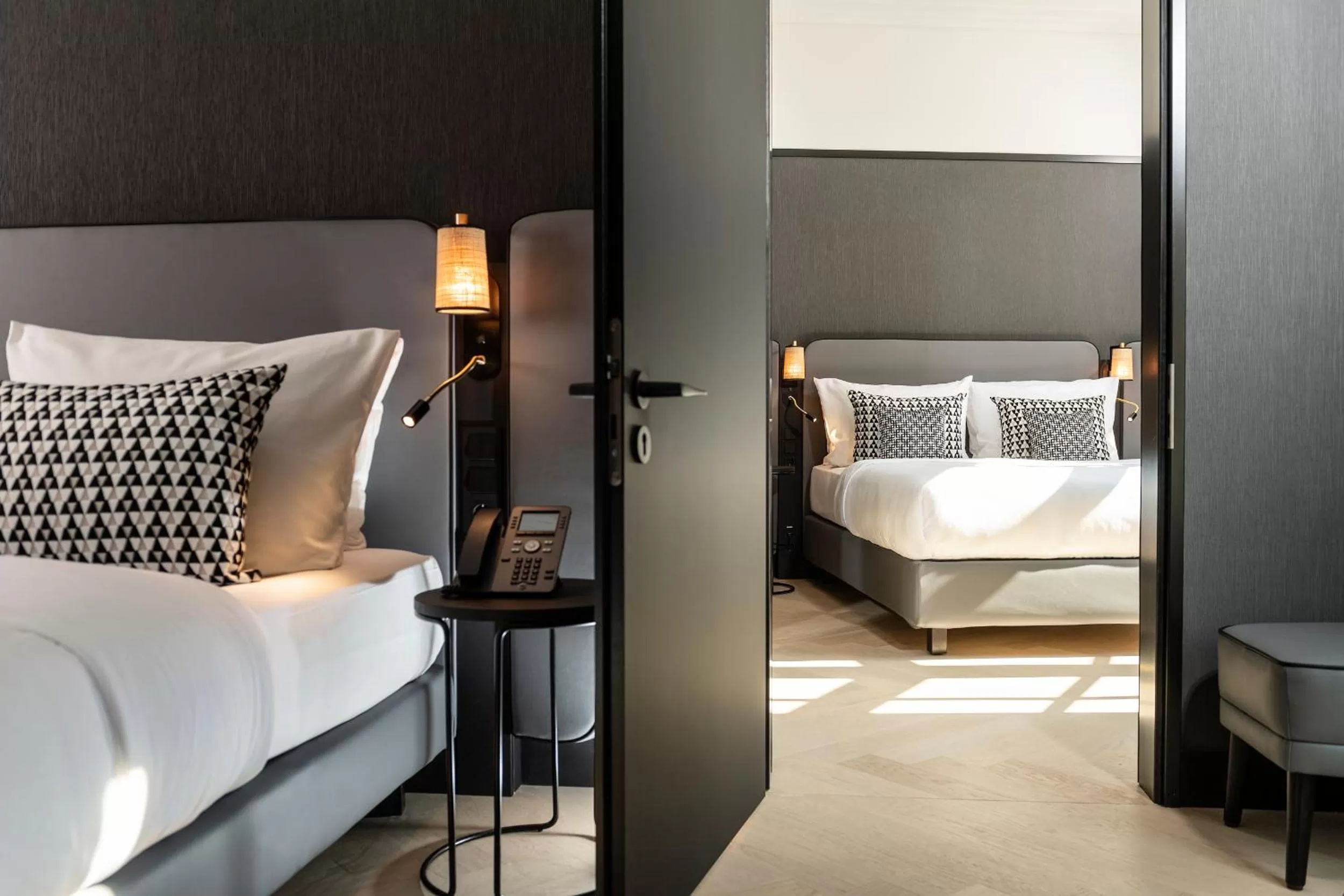 Bed in Hotel Schillerhof, Weimar