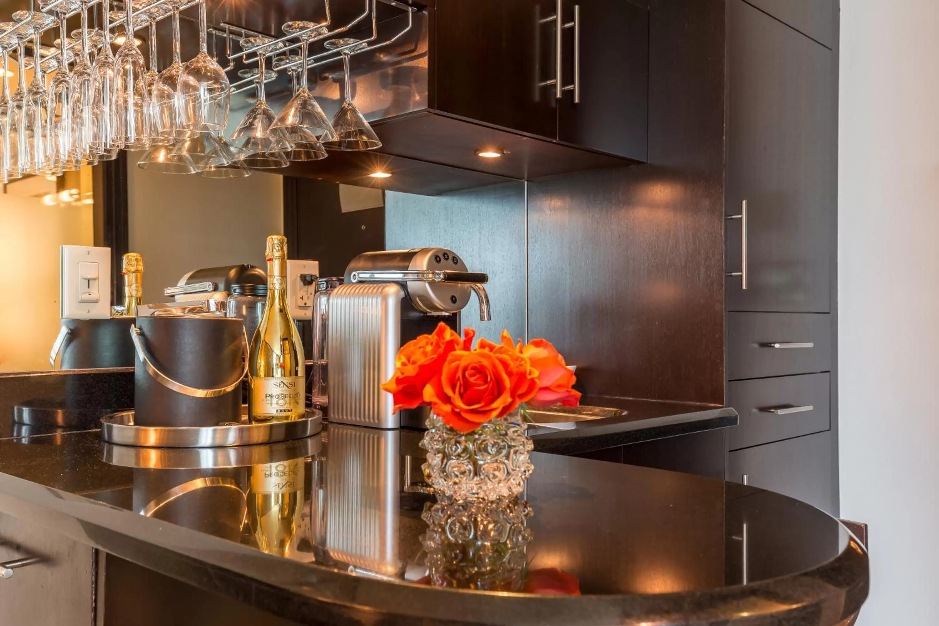 Kitchen or kitchenette in SBV Luxury Ocean Hotel Suites