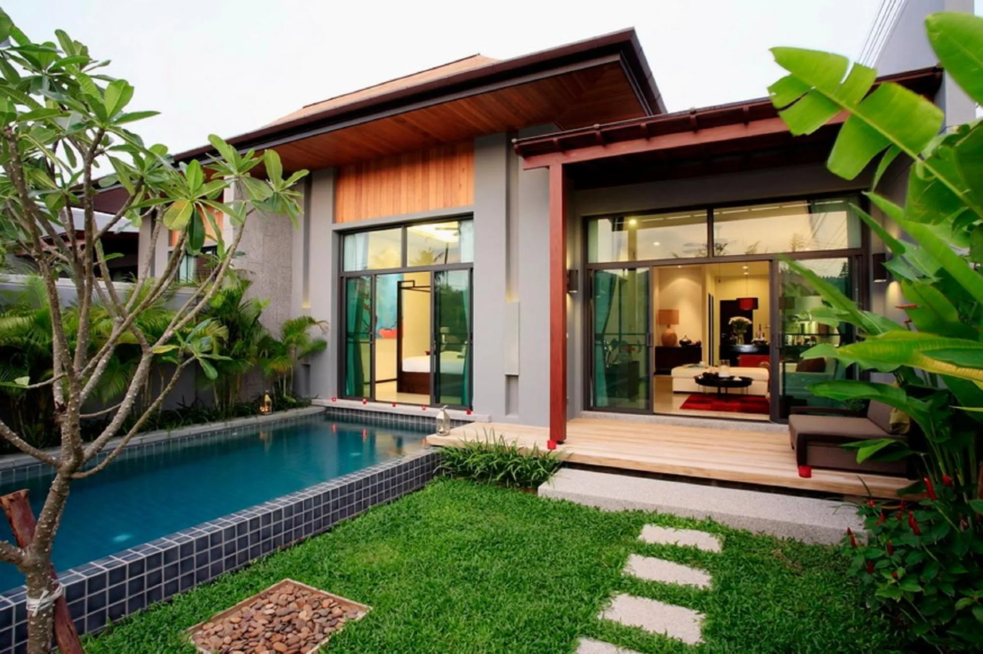Property building, Swimming Pool in Two Villas Holiday Phuket: Onyx Style Nai Harn Beach