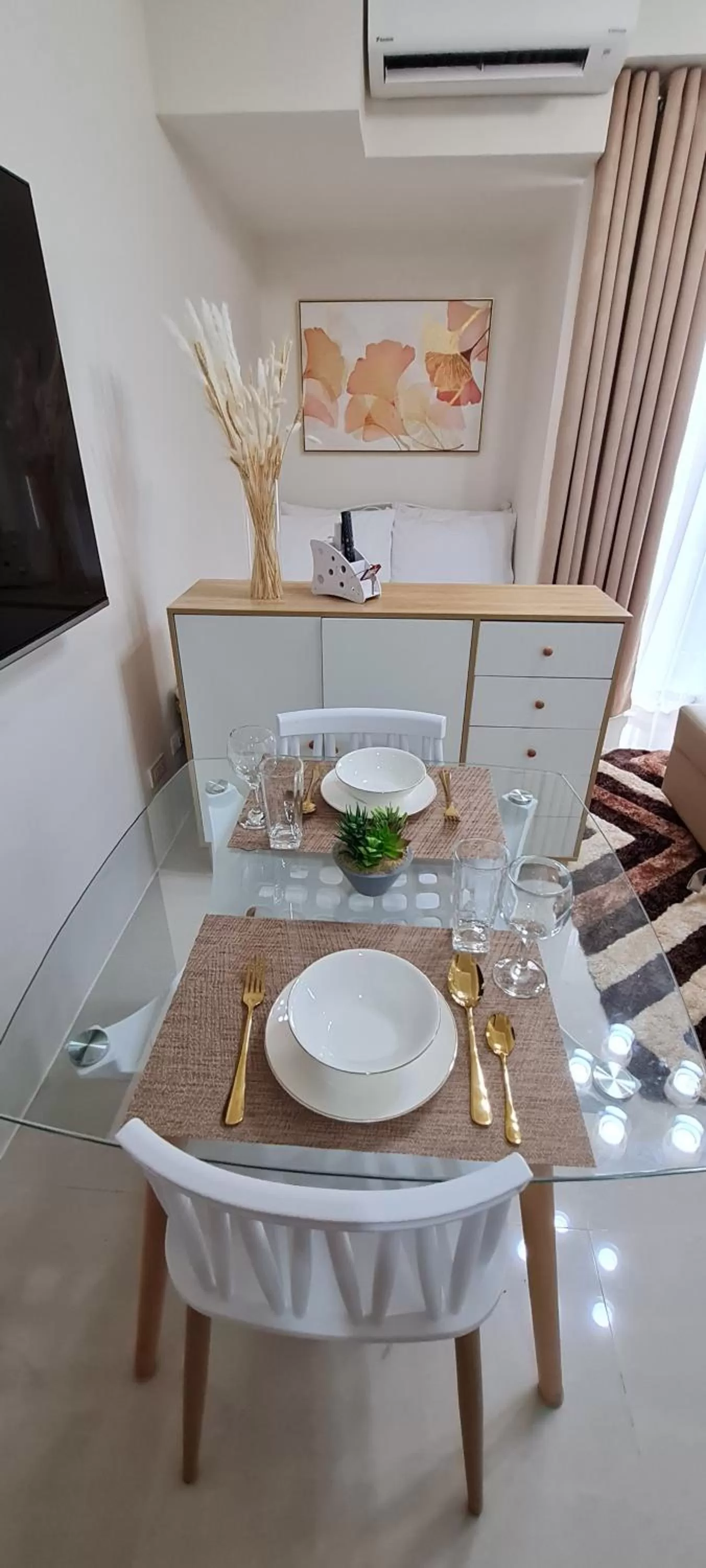 Dining area in Inspiria Condo Units beside Abreeza Mall Davao