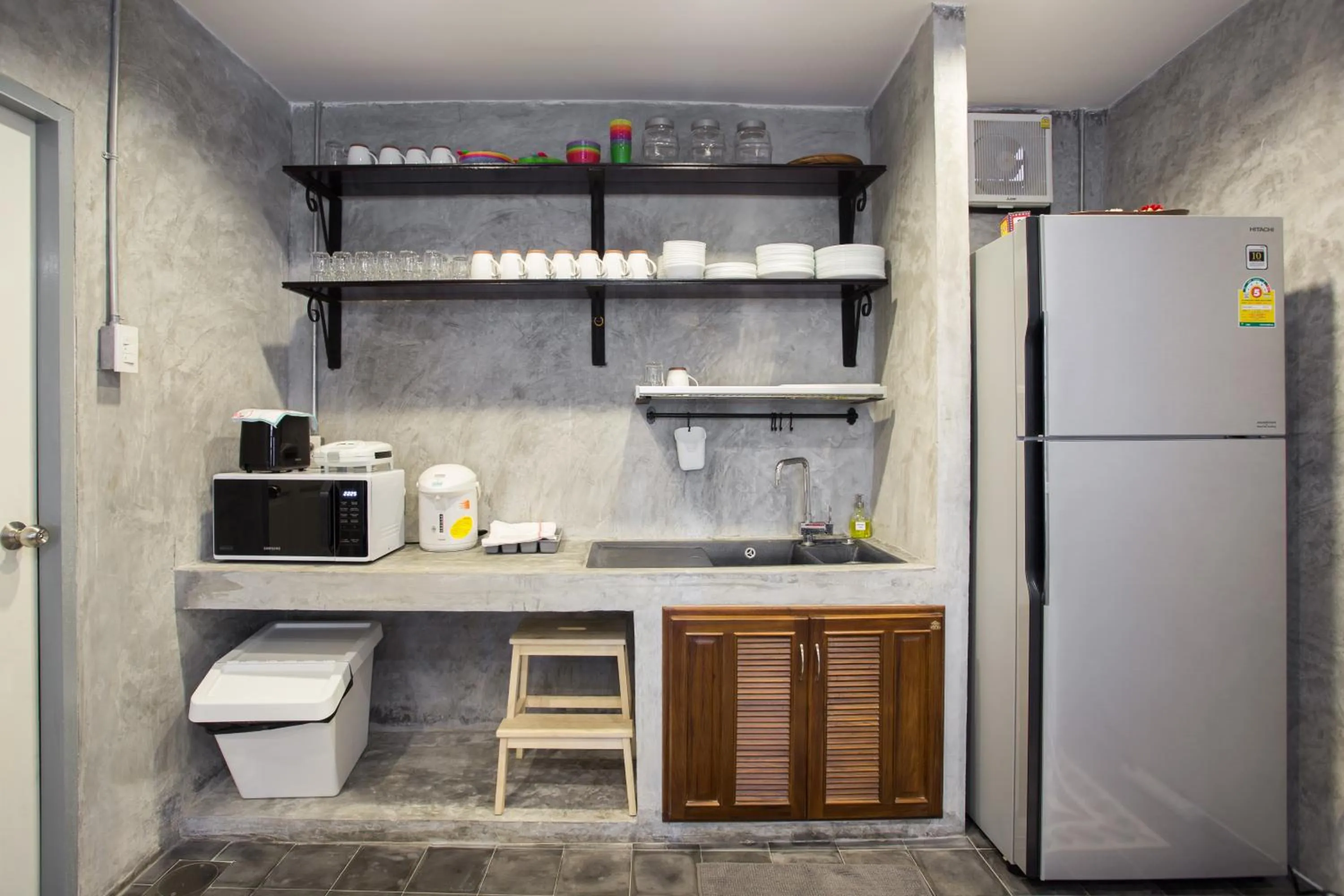 Communal kitchen in X9Hostel