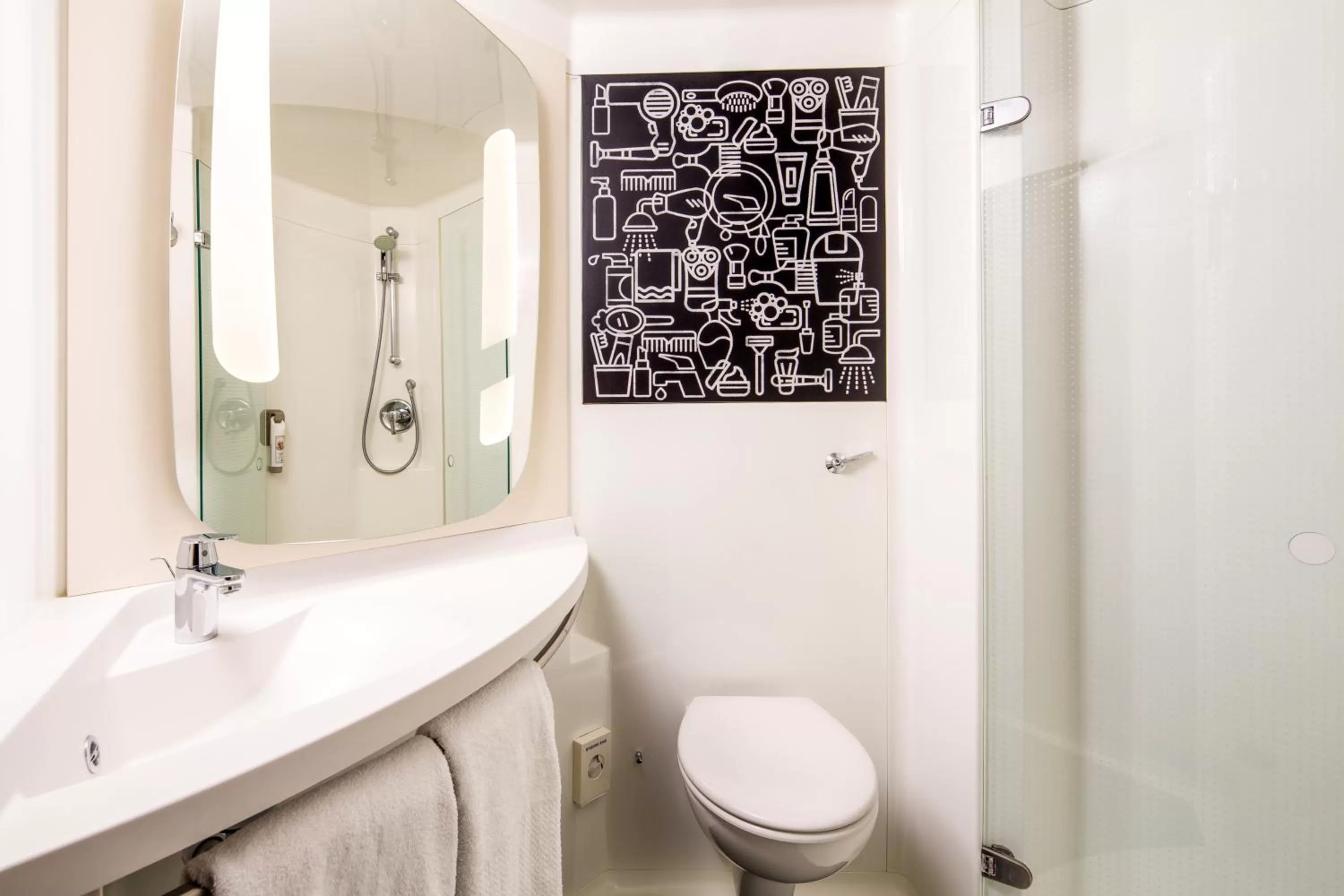 Bathroom in ibis London Docklands Canary Wharf