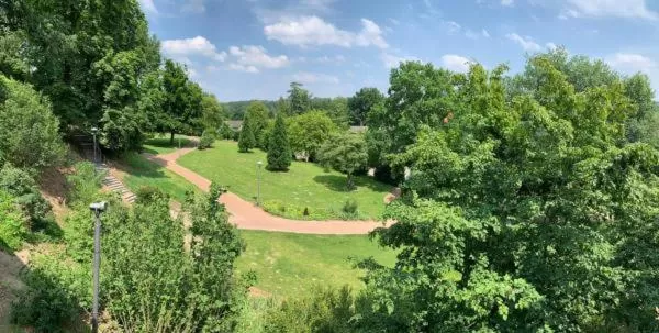 Garden view in Burg Wassenberg