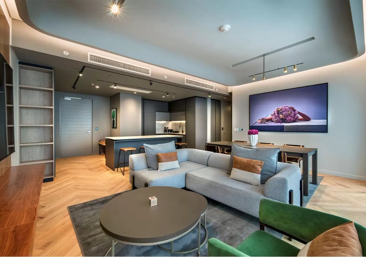 Kitchen or kitchenette in The Rockefeller Hotel by NEWMARK