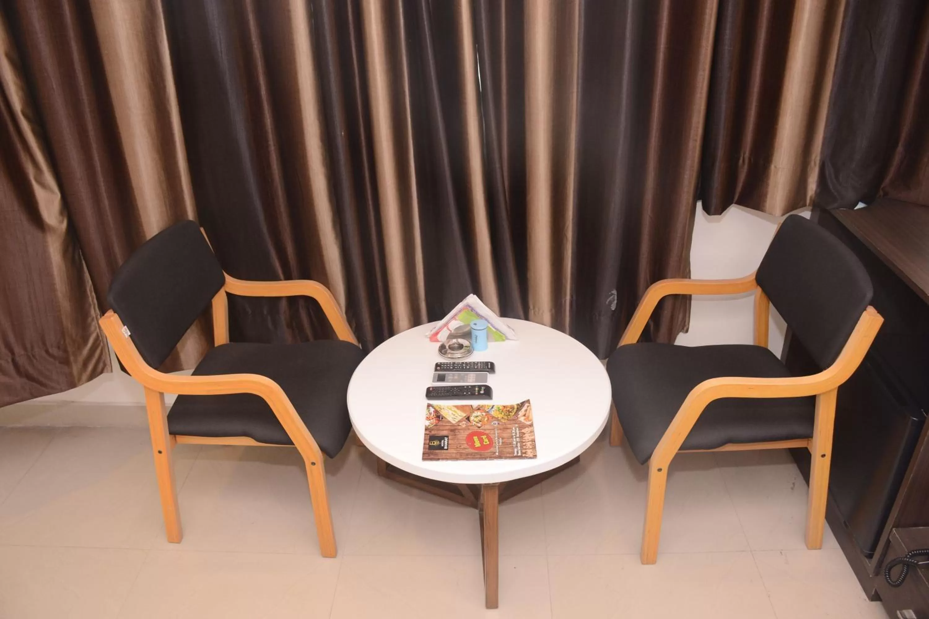 Seating area in Hotel Bharat