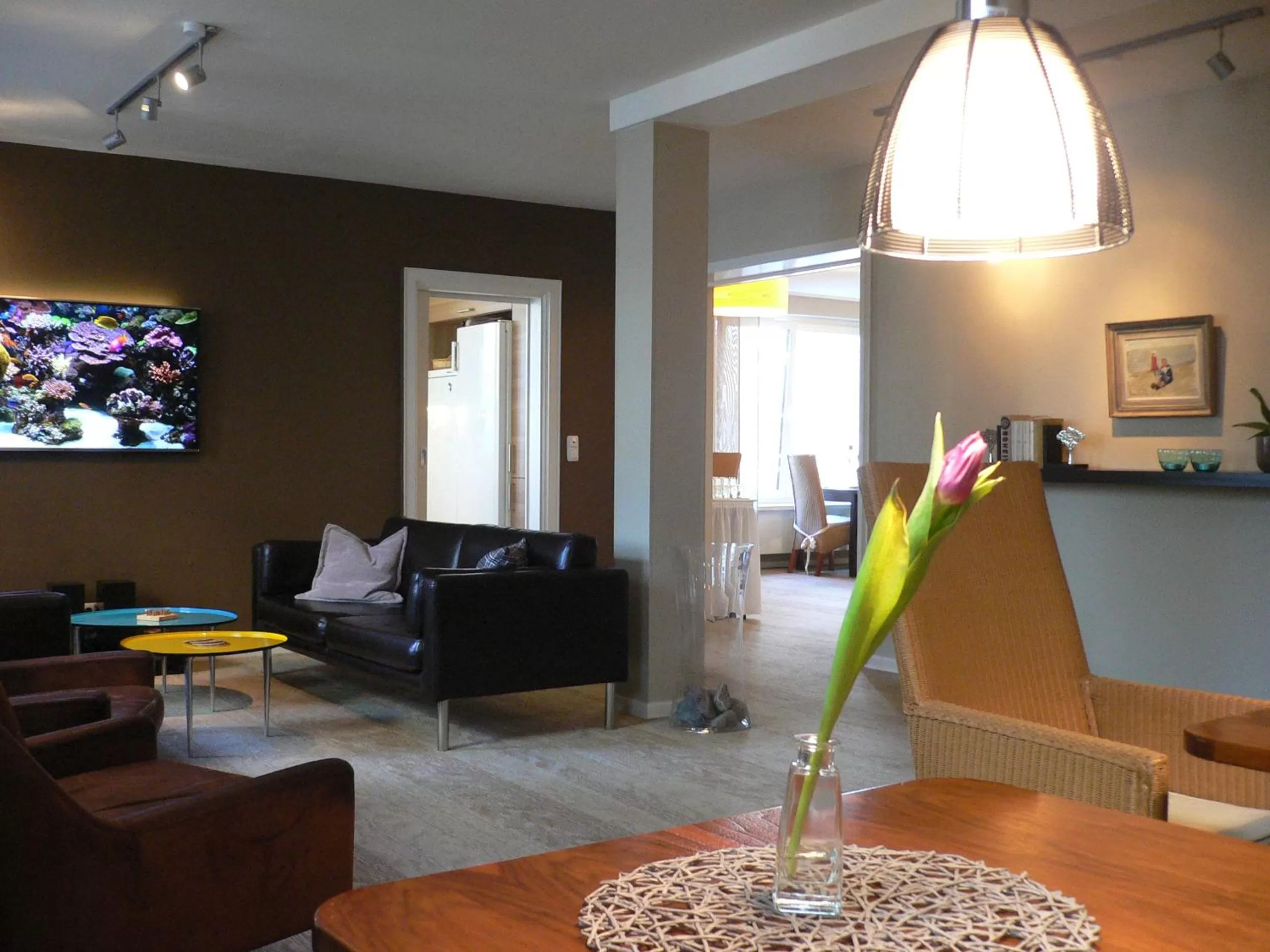 Communal lounge/ TV room in Hotel Ancora