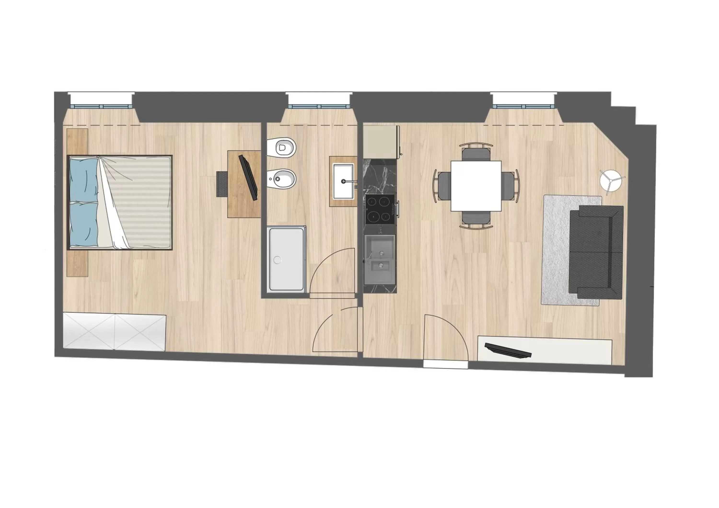 Floor plan in Ah Villaglori Boutique Apartments