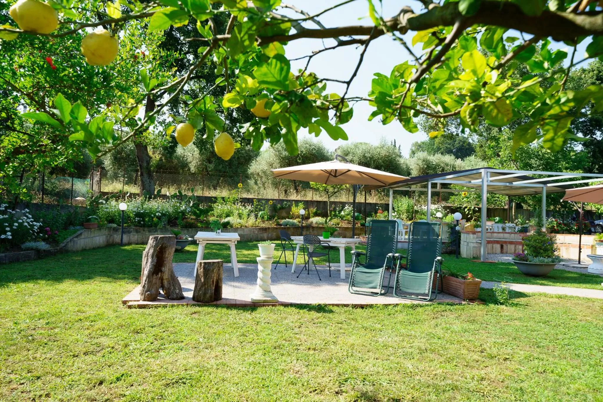 Patio in B&B Villa Le Mattine