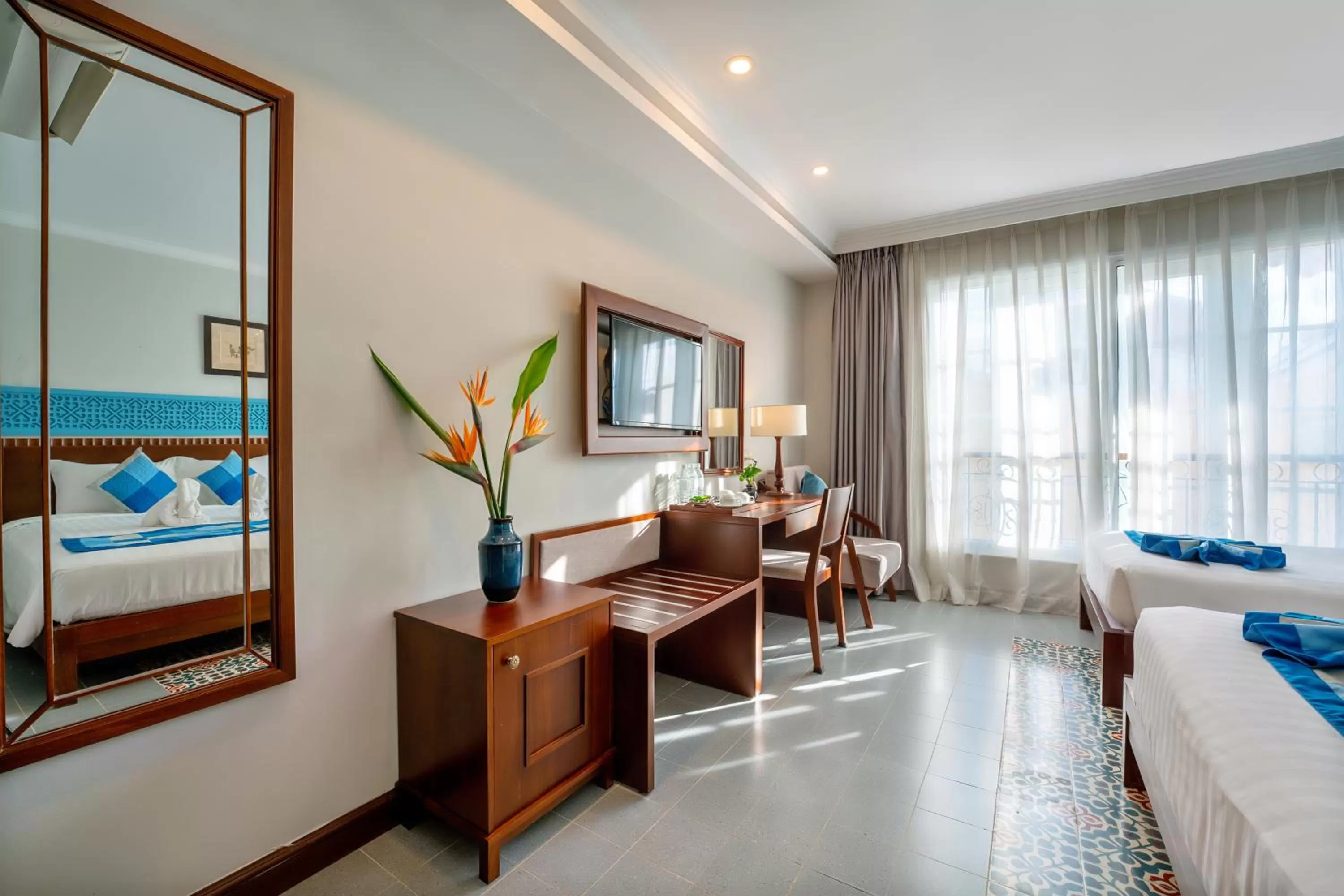 Living room, Bed in Lantana Boutique Hoi An Hotel