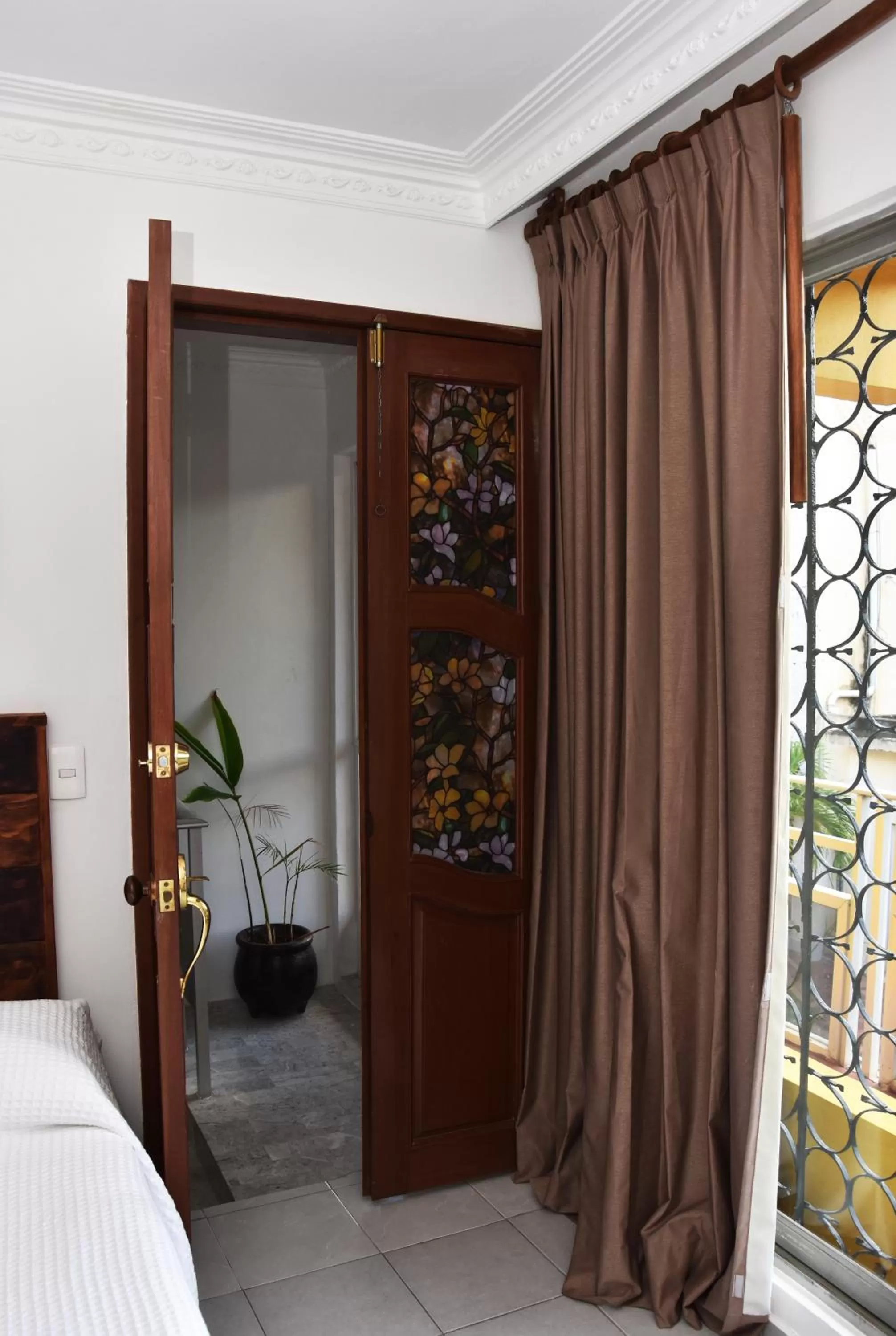 Decorative detail, Bed in Hotel Mary Carmen