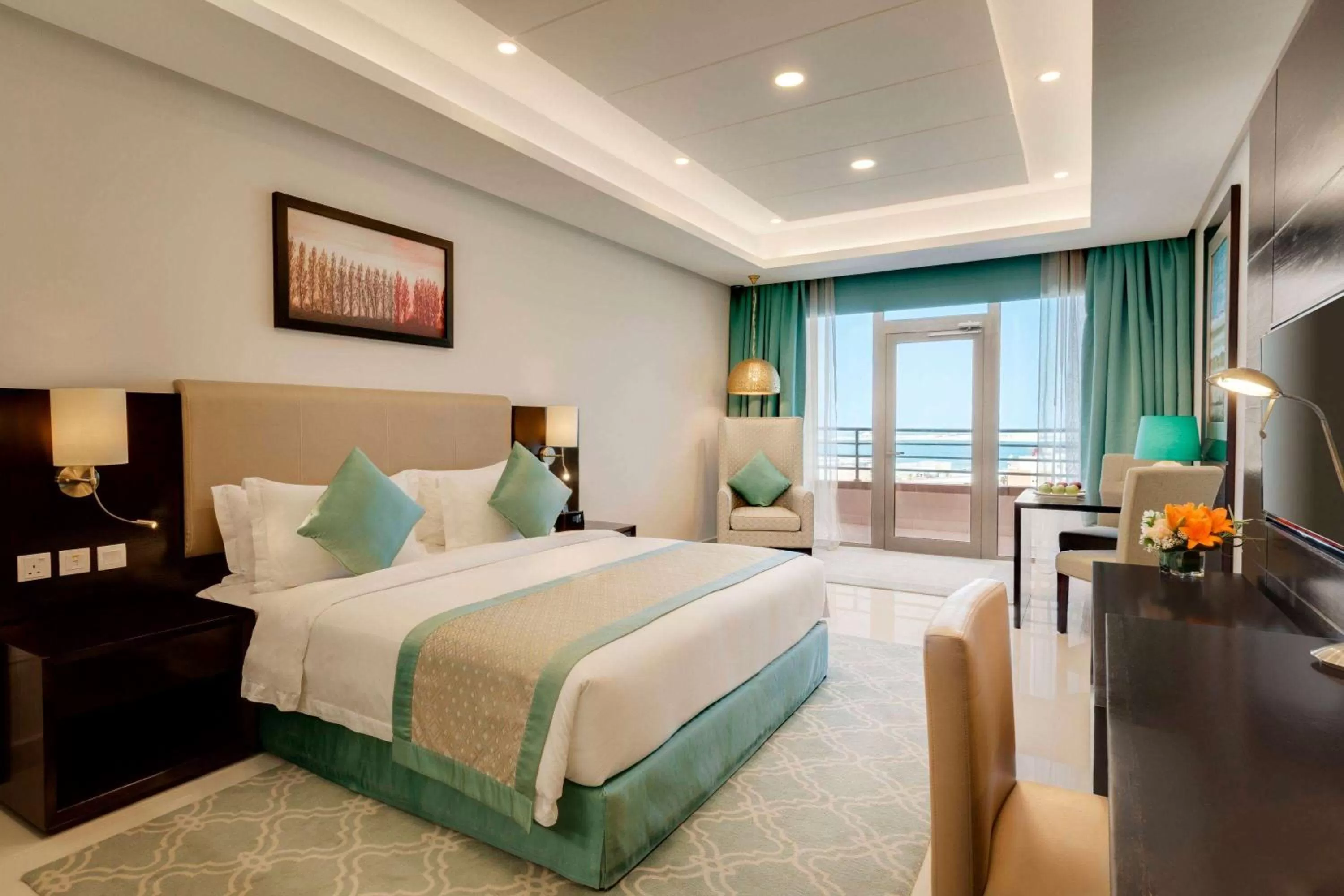 Photo of the whole room, Bed in Ramada Hotel and Suites Amwaj Islands