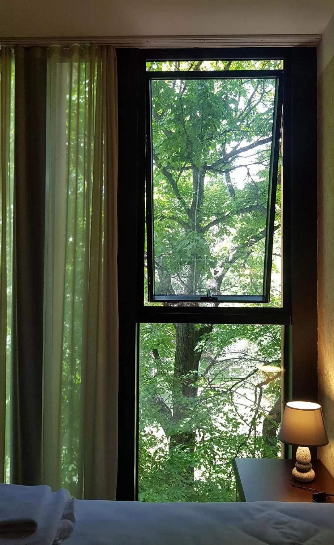 Garden view, Bed in Hotel Liberty Theatre