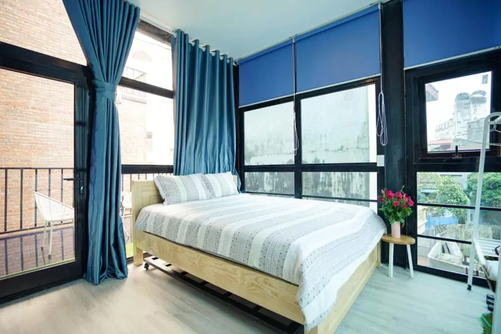 Photo of the whole room, Bed in Almor Hostel With Pool in right center