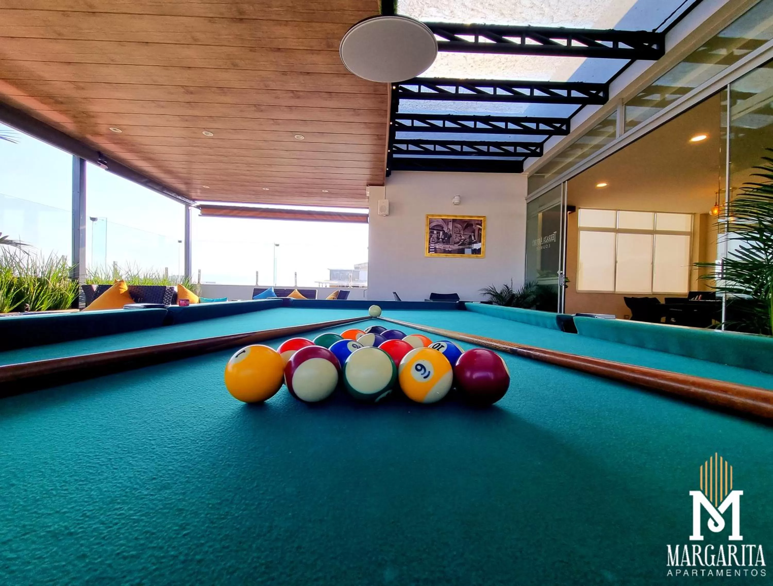 Balcony/Terrace, Billiards in Margarita Apartamentos
