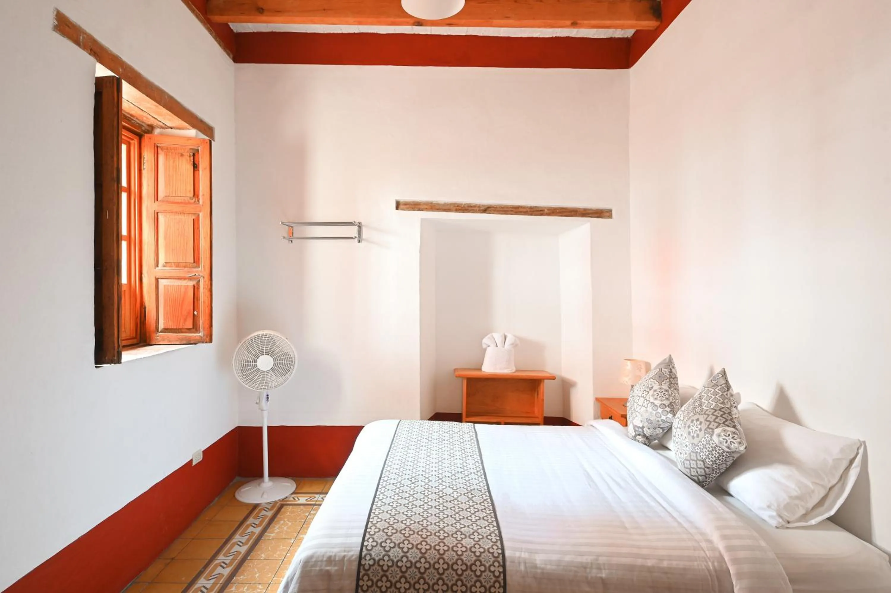 Bed in Hotel Meson Cuevano