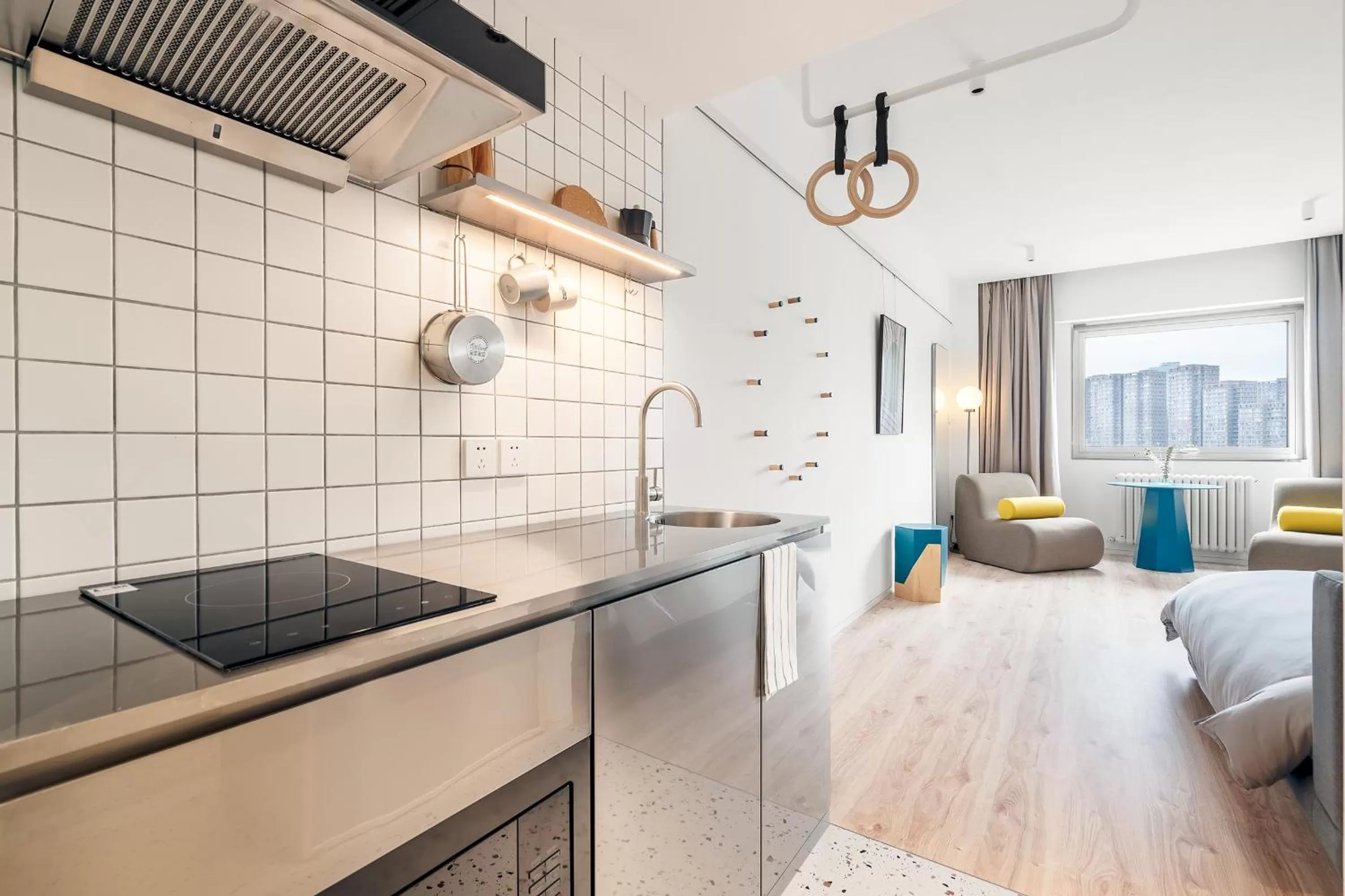 Kitchen or kitchenette in Stey Beijing 798 Art Zone Hotel