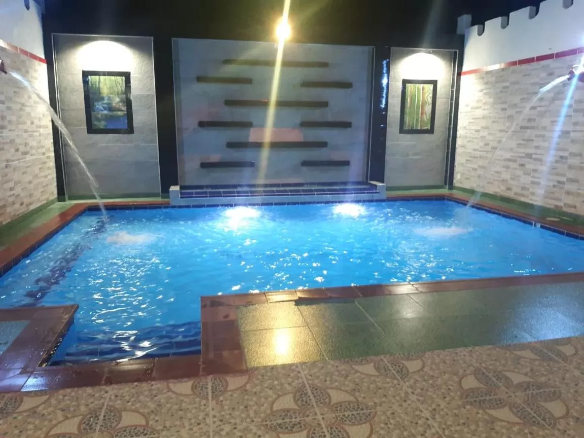 Pool view in Hotel Colonial Villavieja