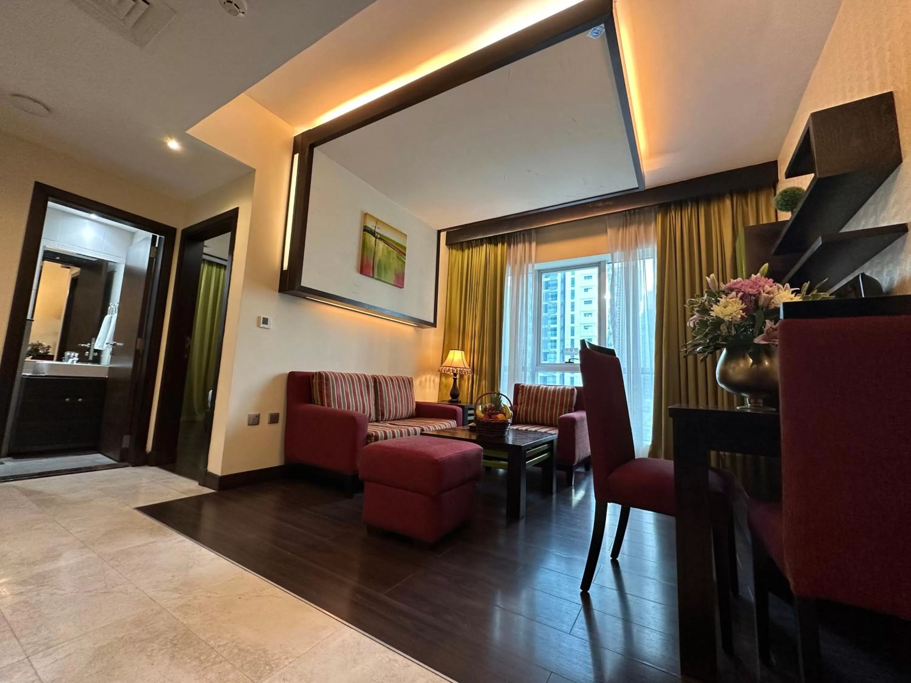 Seating area in Marina View Deluxe Hotel Apartment