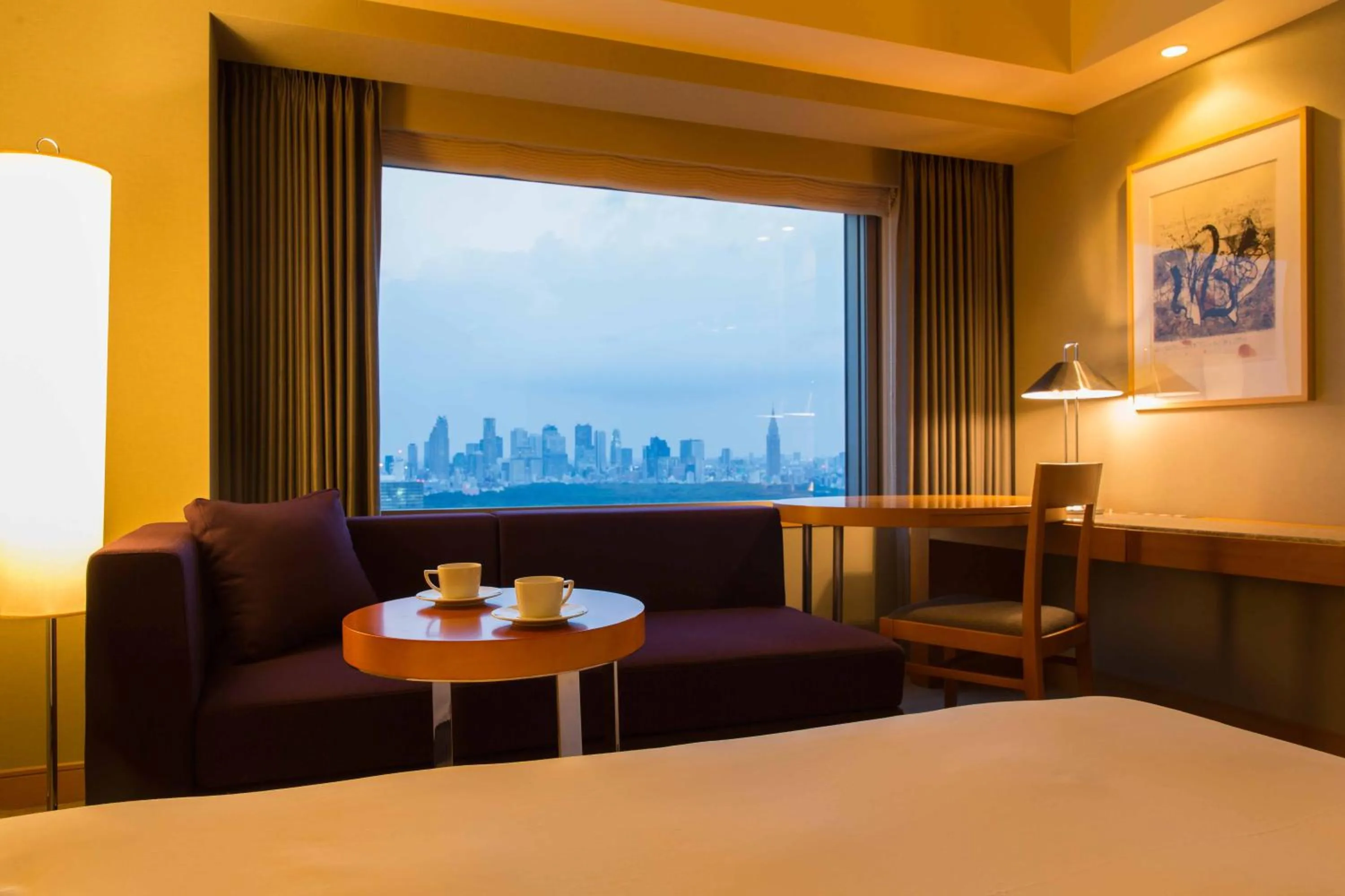 City view, Bed in Cerulean Tower Tokyu Hotel, A Pan Pacific Partner Hotel