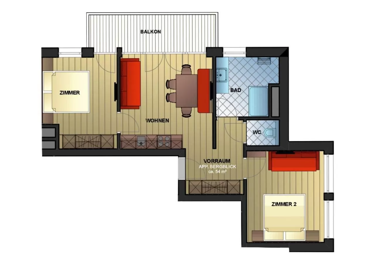 Photo of the whole room in Appartement-Pension Kendlbacher