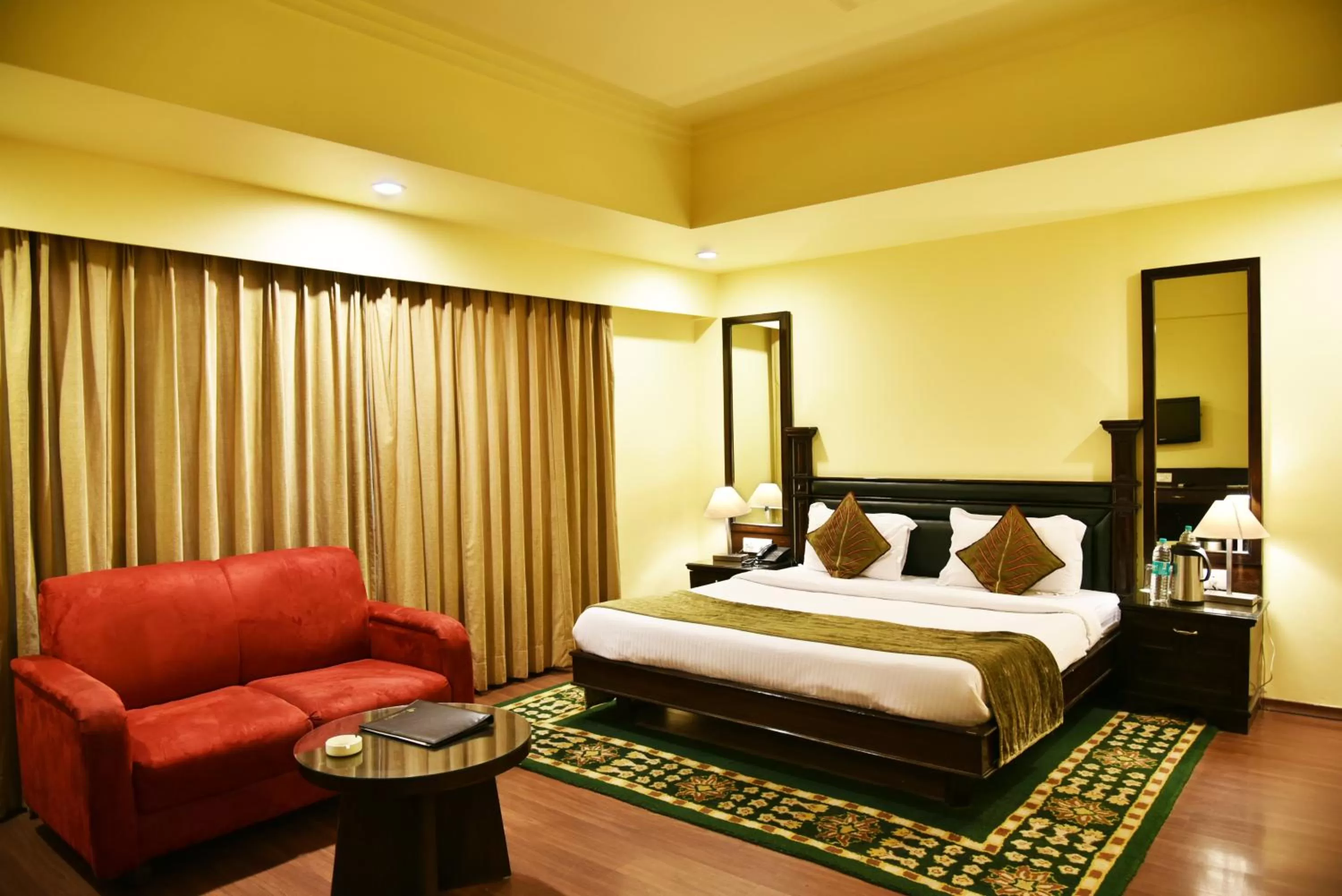 Bedroom, Bed in Indraprastha Resort - Centrally Heated Rooms, with Gym, Games & Spa