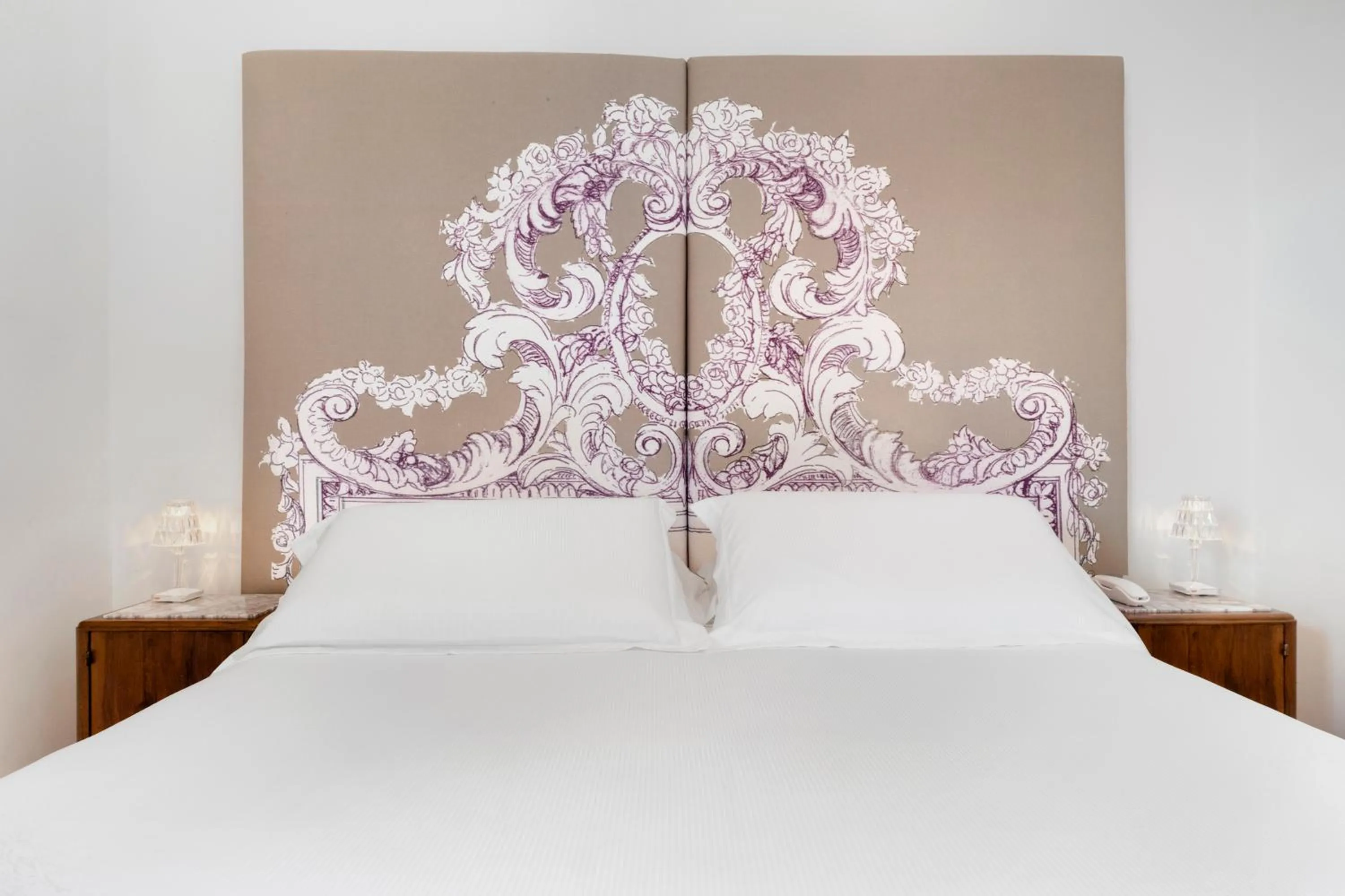 Bed in Villa Oriana Relais