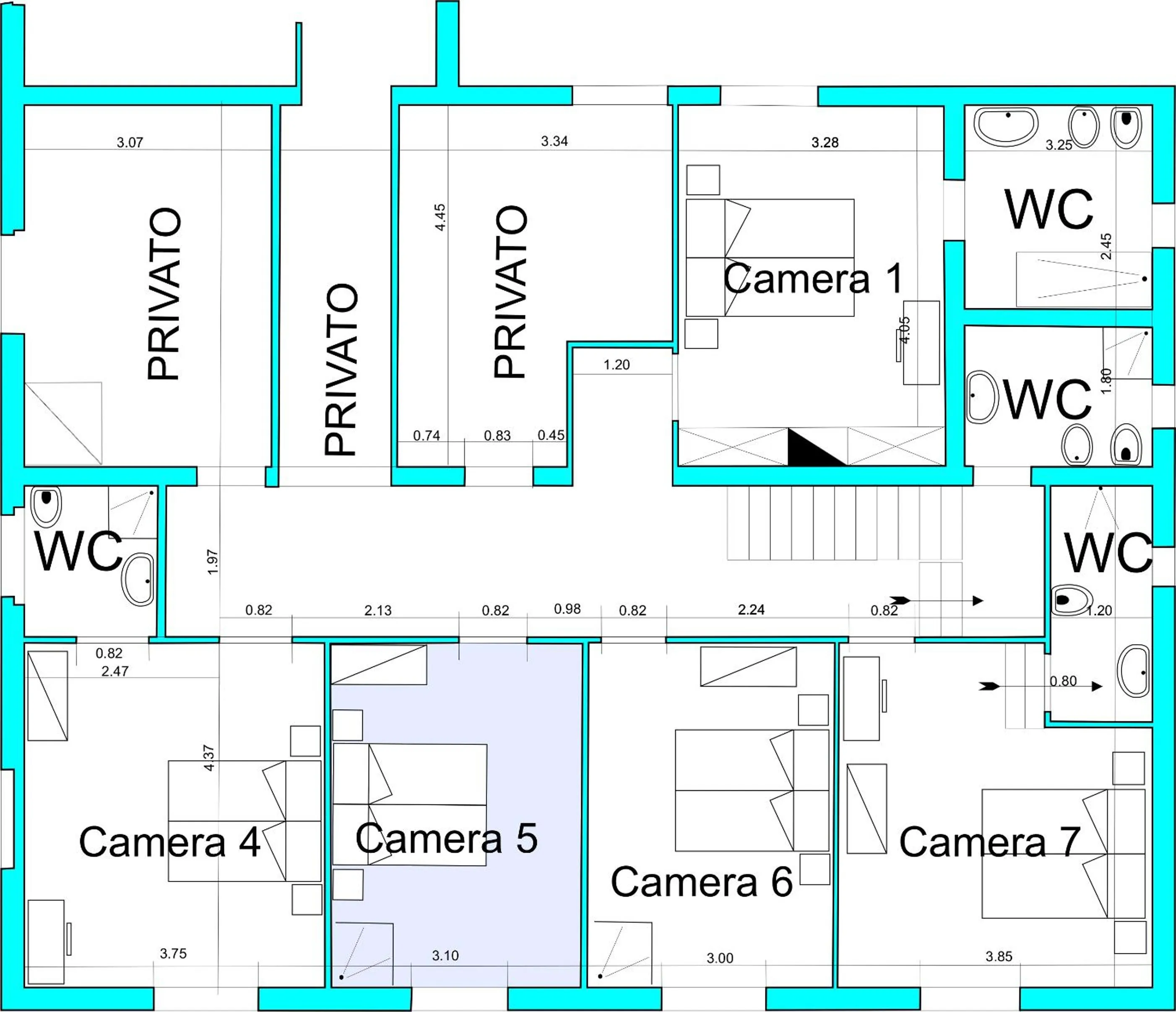 Floor plan in Residence Casprini da Omero