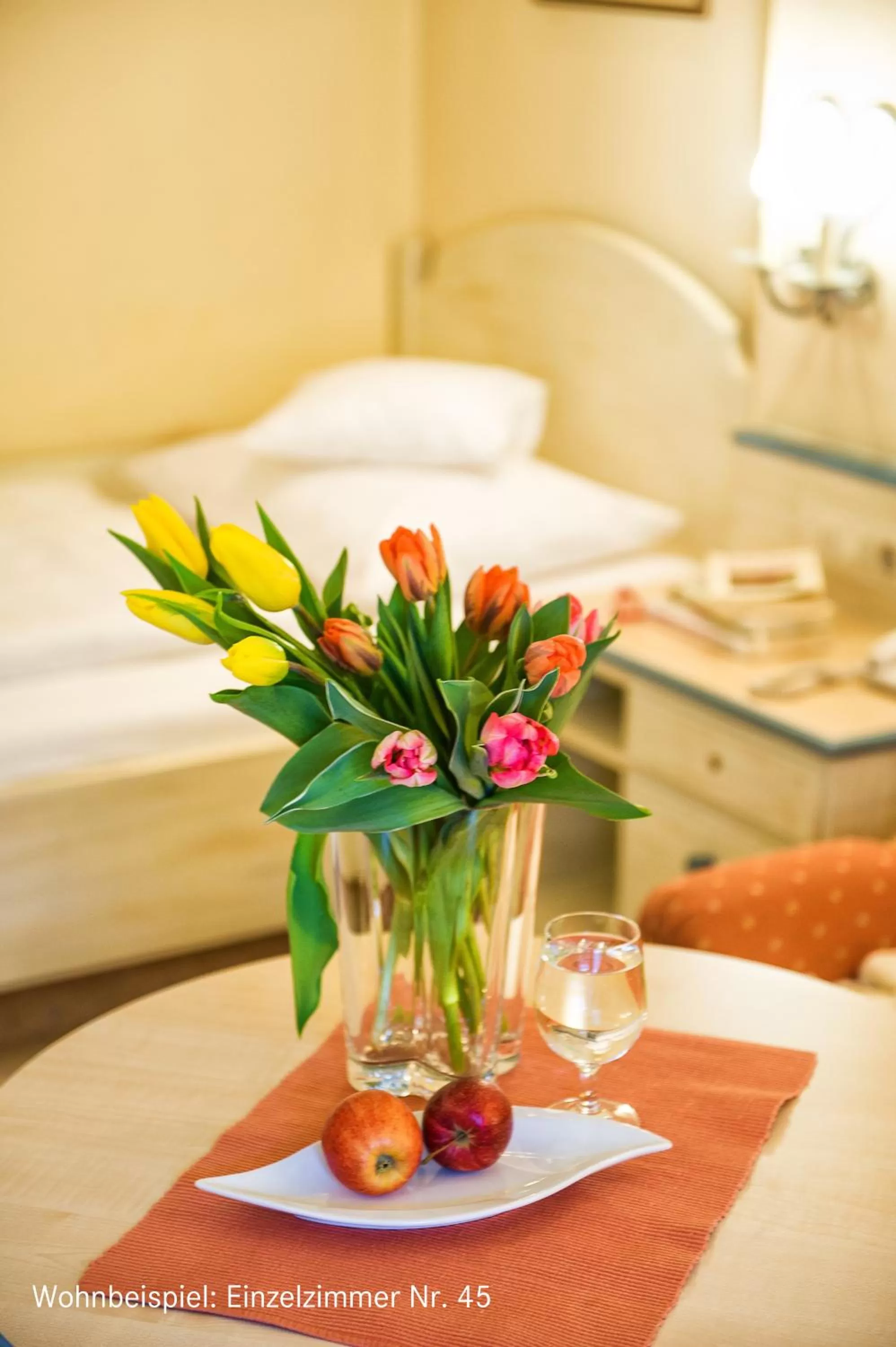 Decorative detail, Bed in Johannesbad Hotel St. Georg