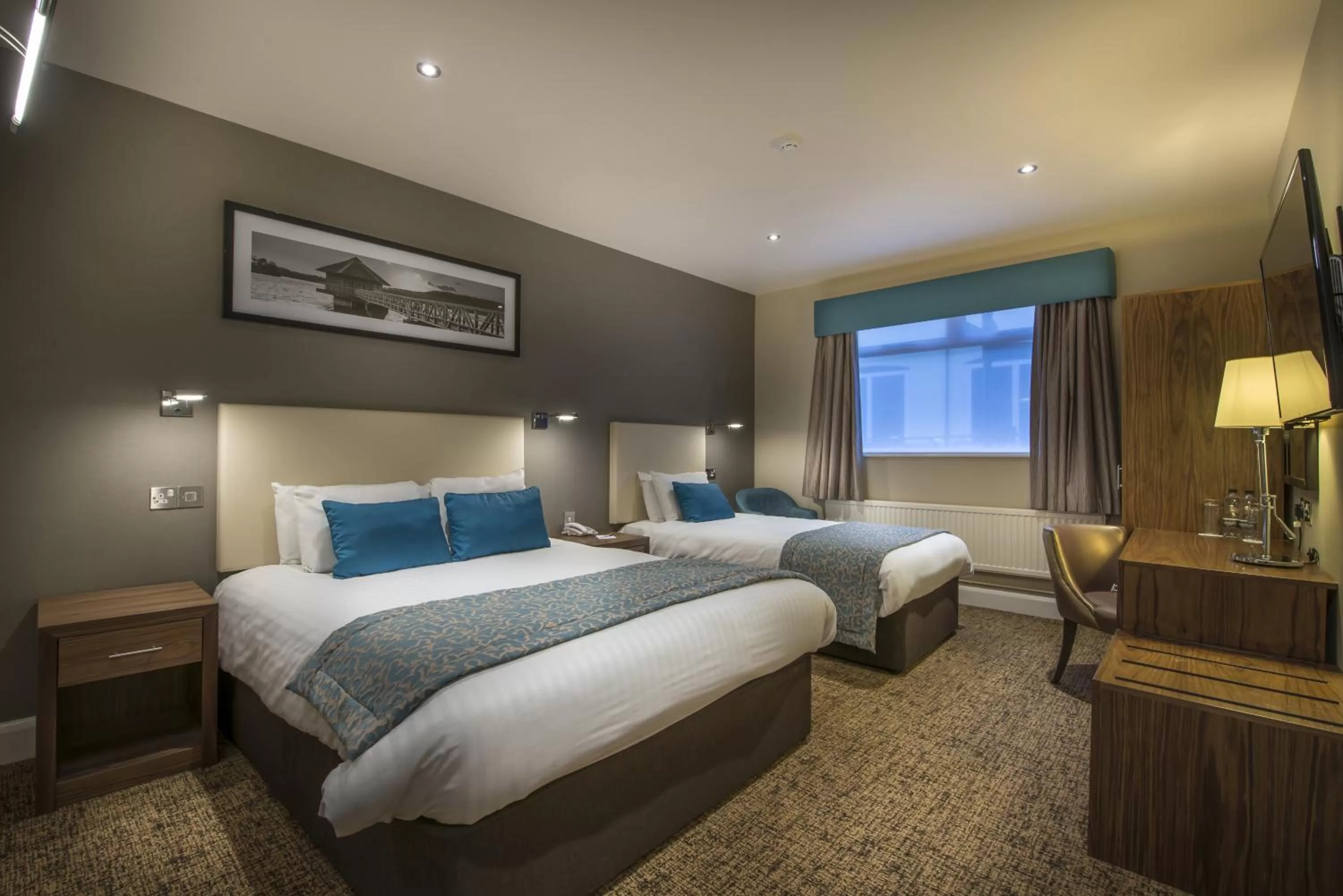 Bedroom, Bed in The Three Swans Hotel, Market Harborough, Leicestershire - The Coaching Inn Group