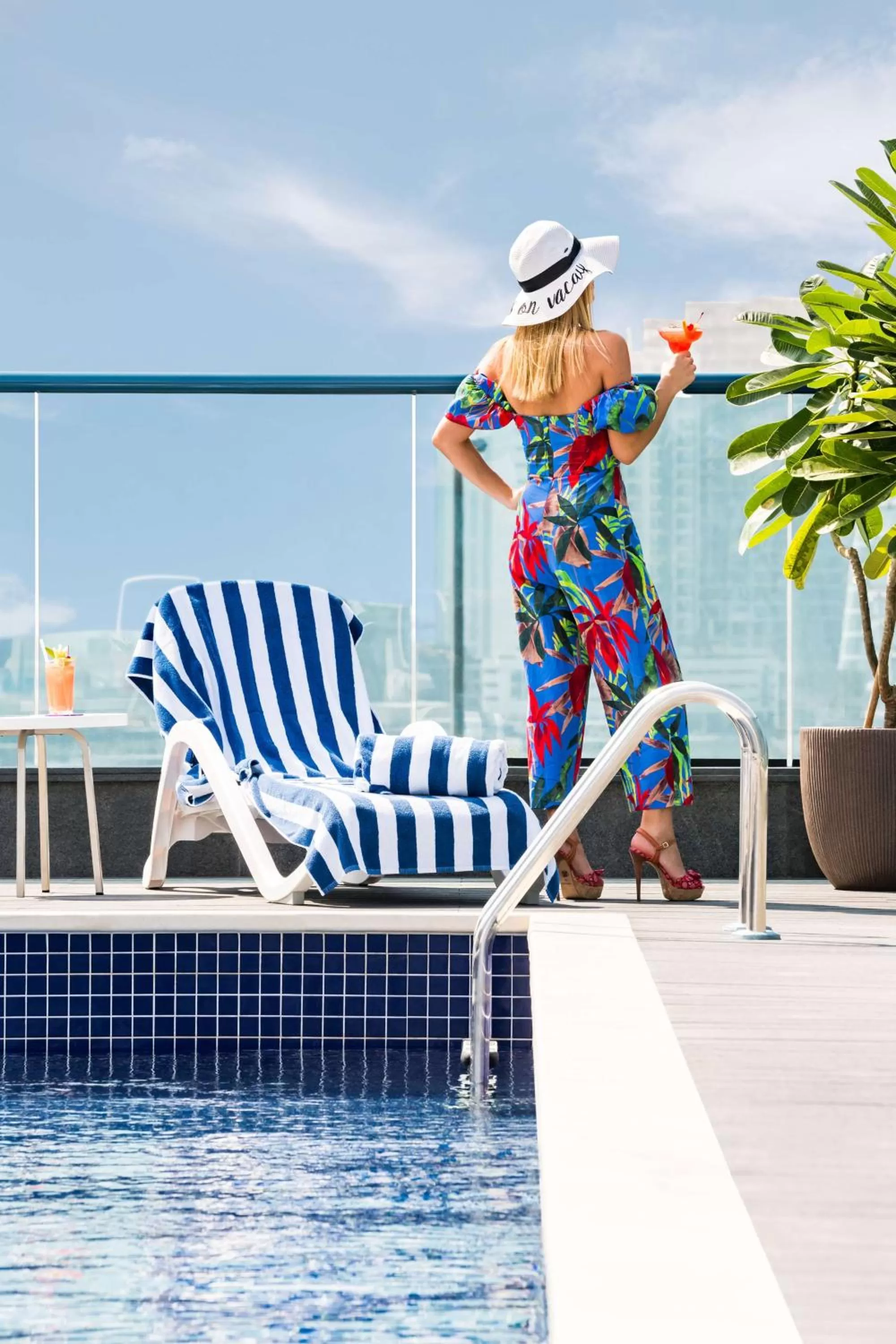 Pool view in Radisson Blu Hotel, Dubai Canal View