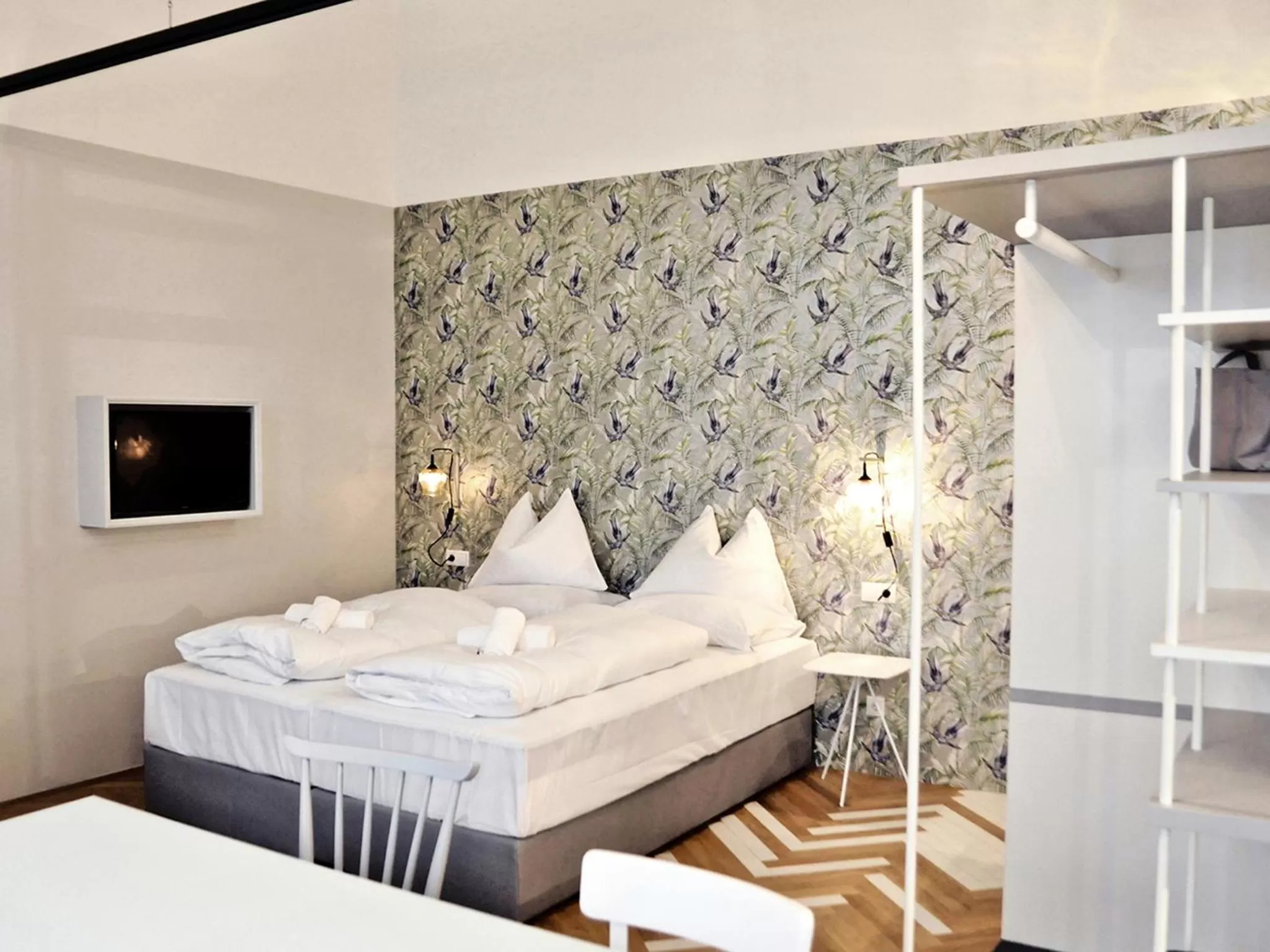 Living room, Bed in grätzlhotel Karmelitermarkt