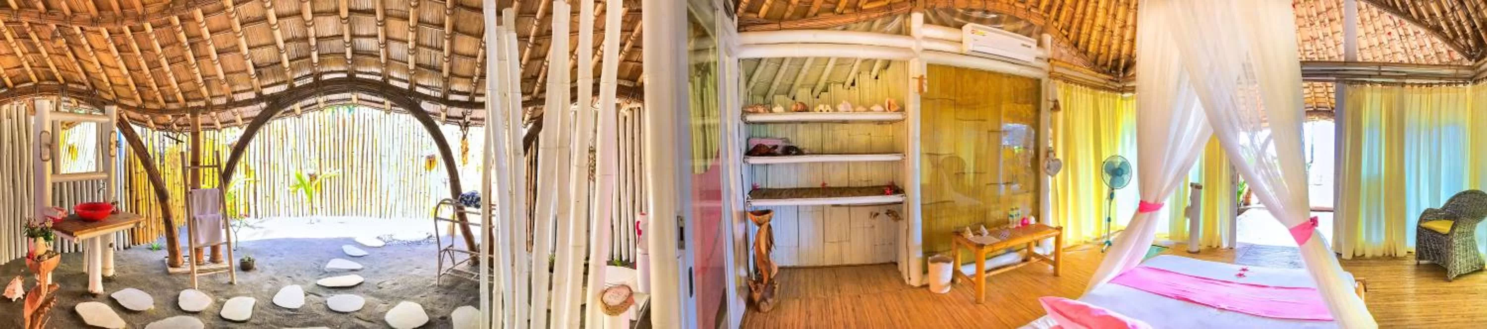 Shower, Bed in Coconut Garden Beach Resort