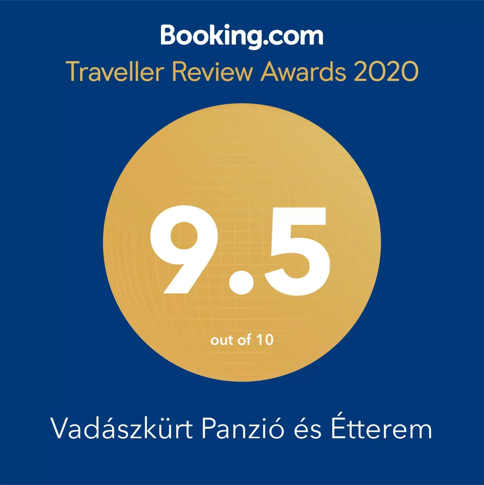 Certificate/Award in Vadászkürt Panzió