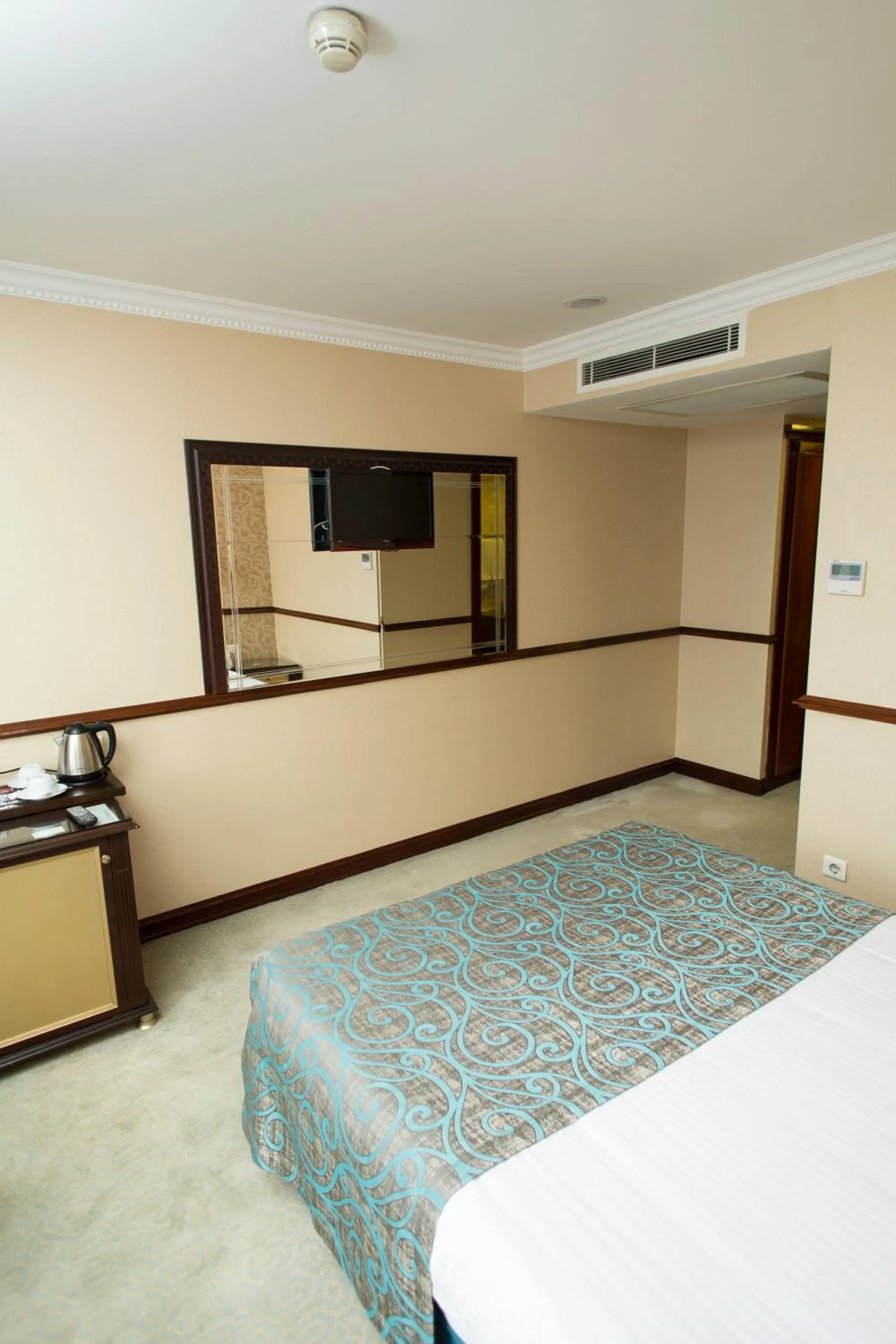 Decorative detail, Bed in Topkapi Inter Istanbul Hotel