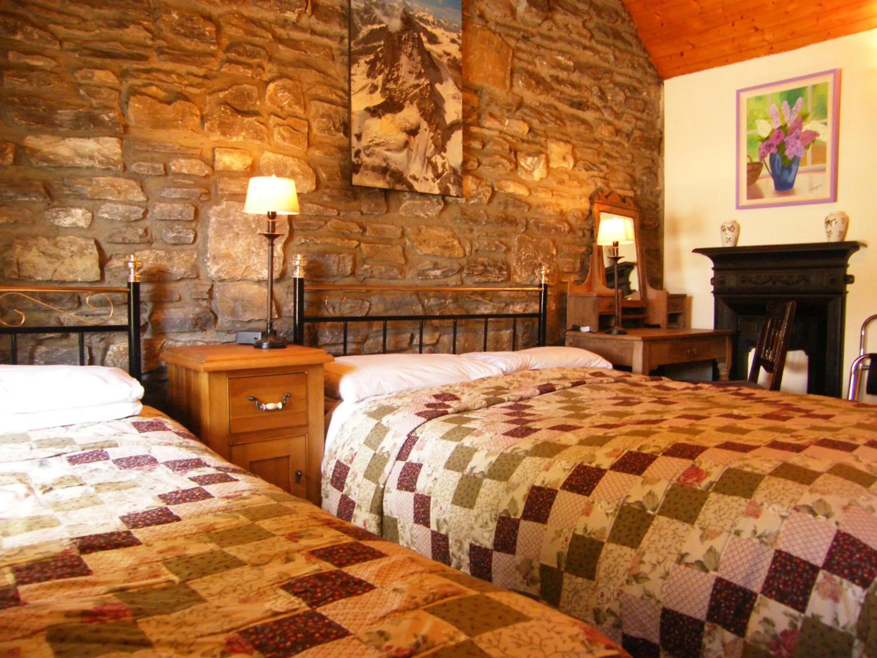 Bed in Druid Cottage