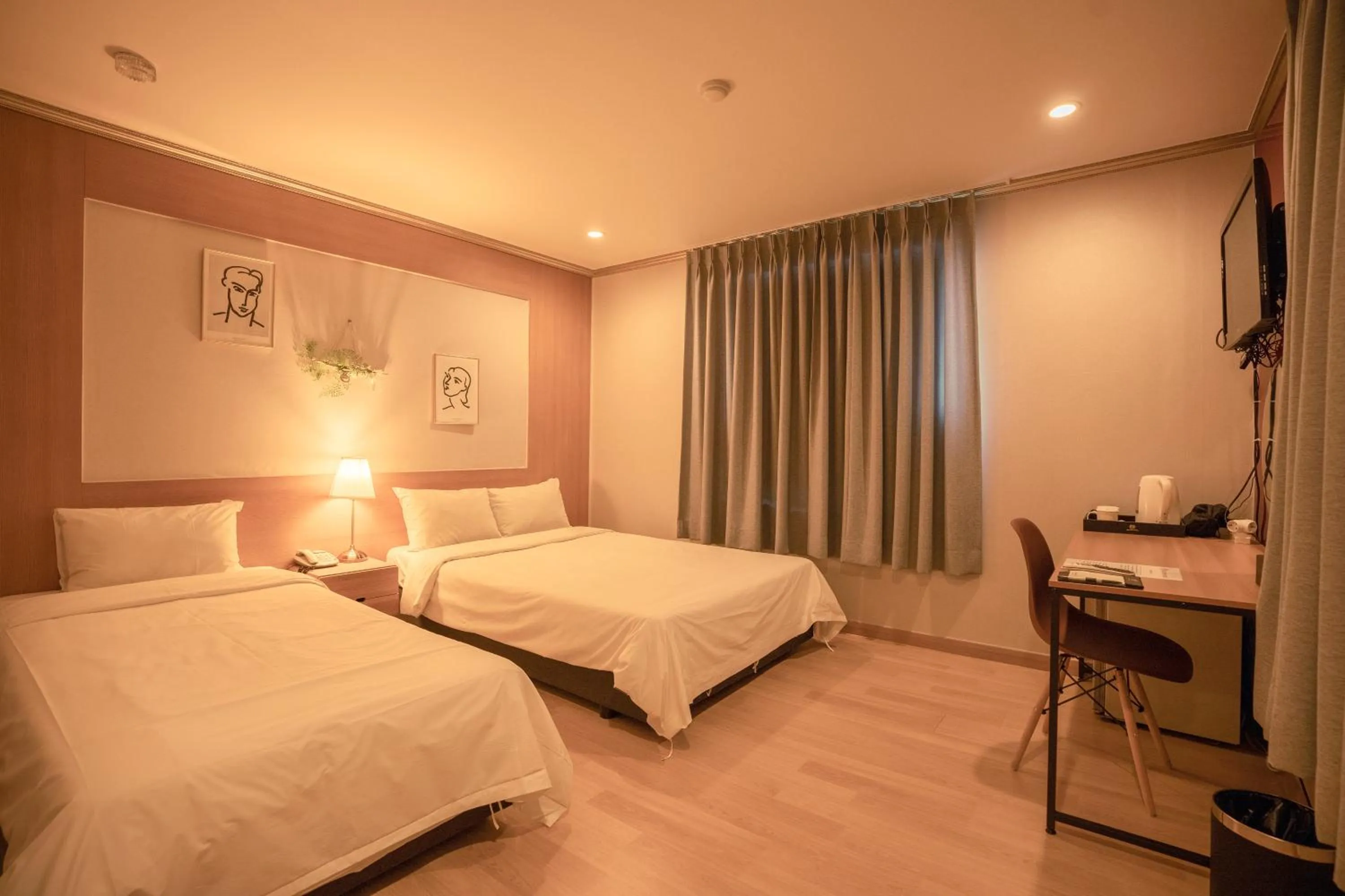 Bed in Jeju Stay Hotel