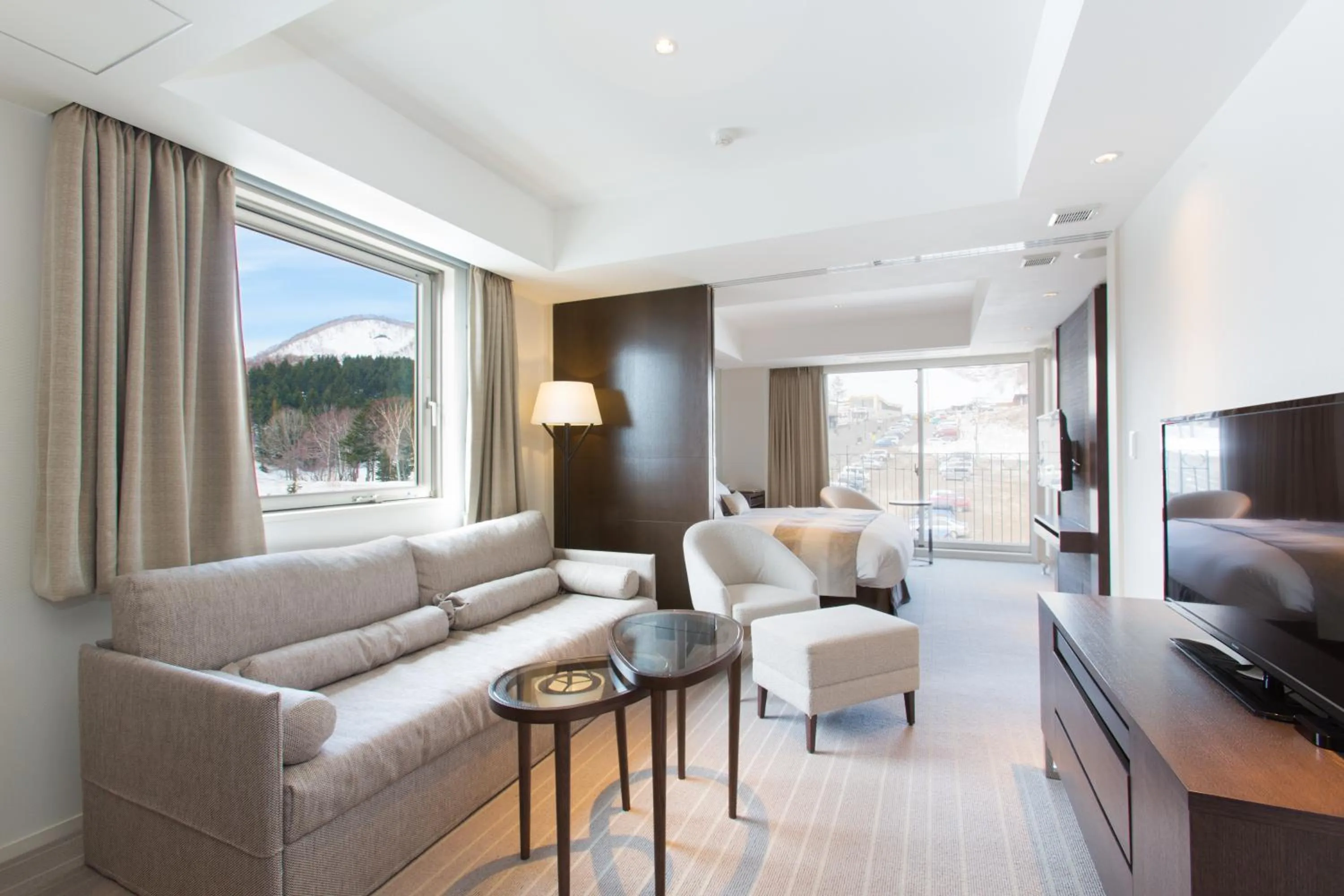 Living room in Chalet Ivy Hirafu, Niseko