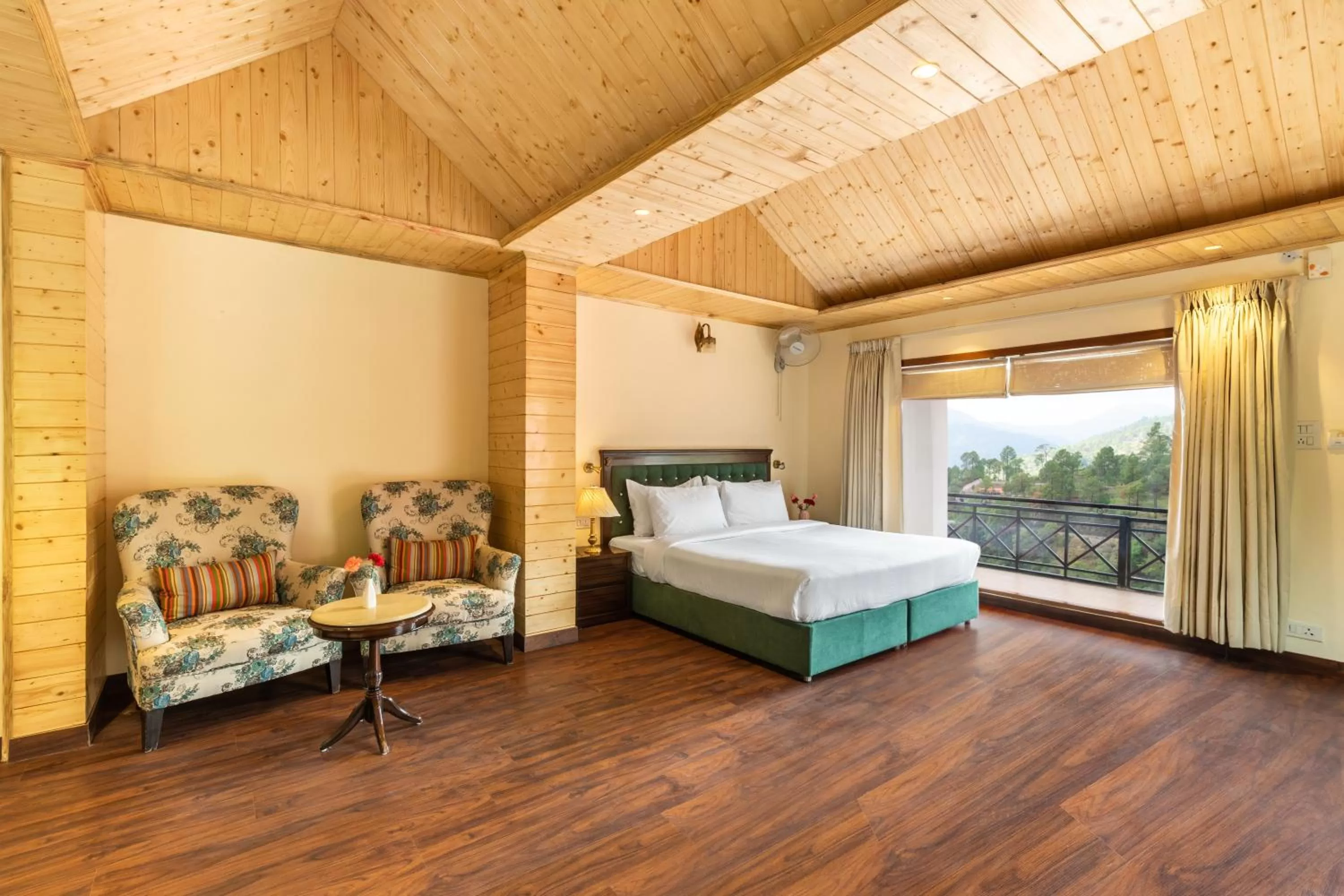 Balcony/Terrace, Bed in Maple Resort Chail