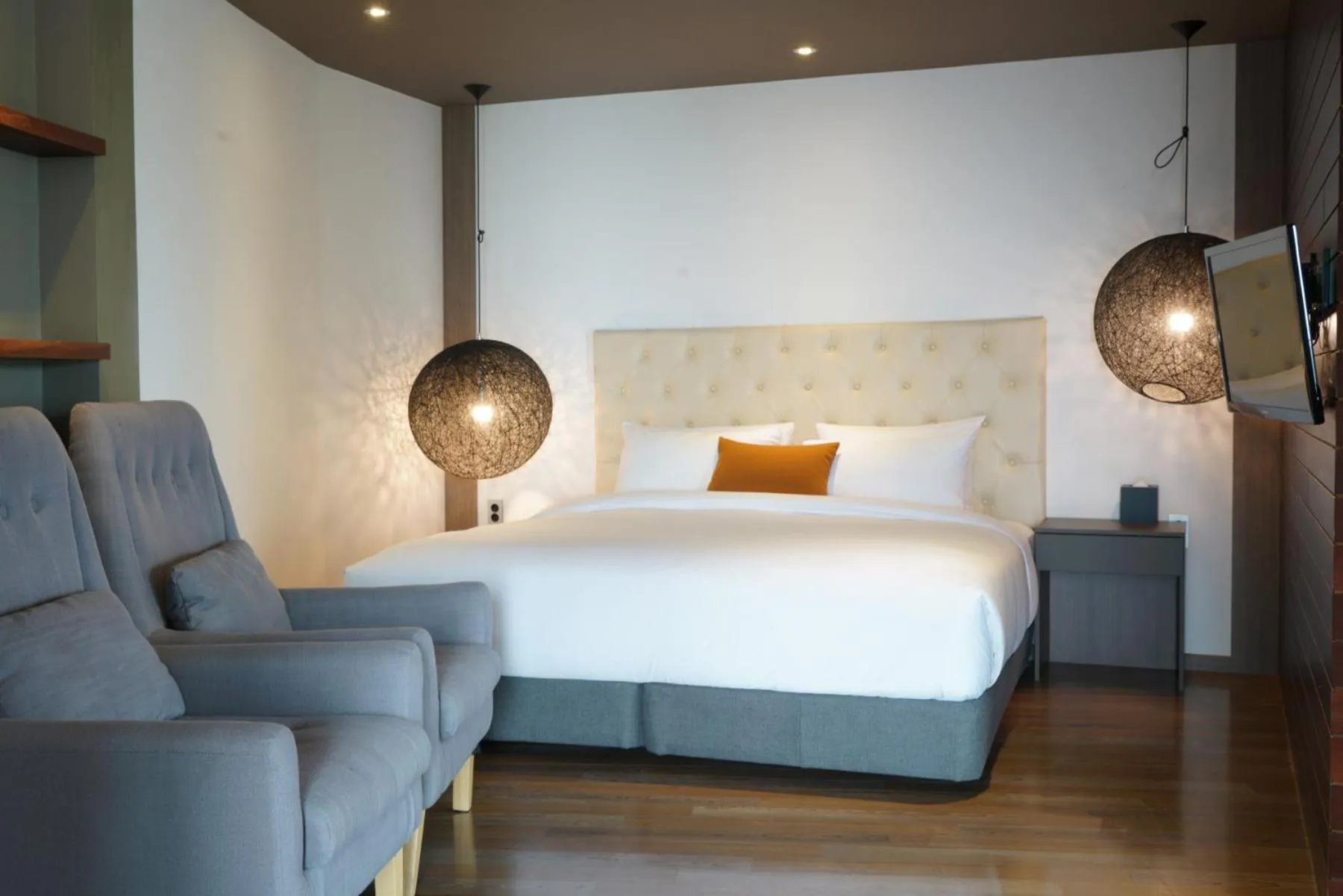 Bed in Jeju Hotel Scarboro