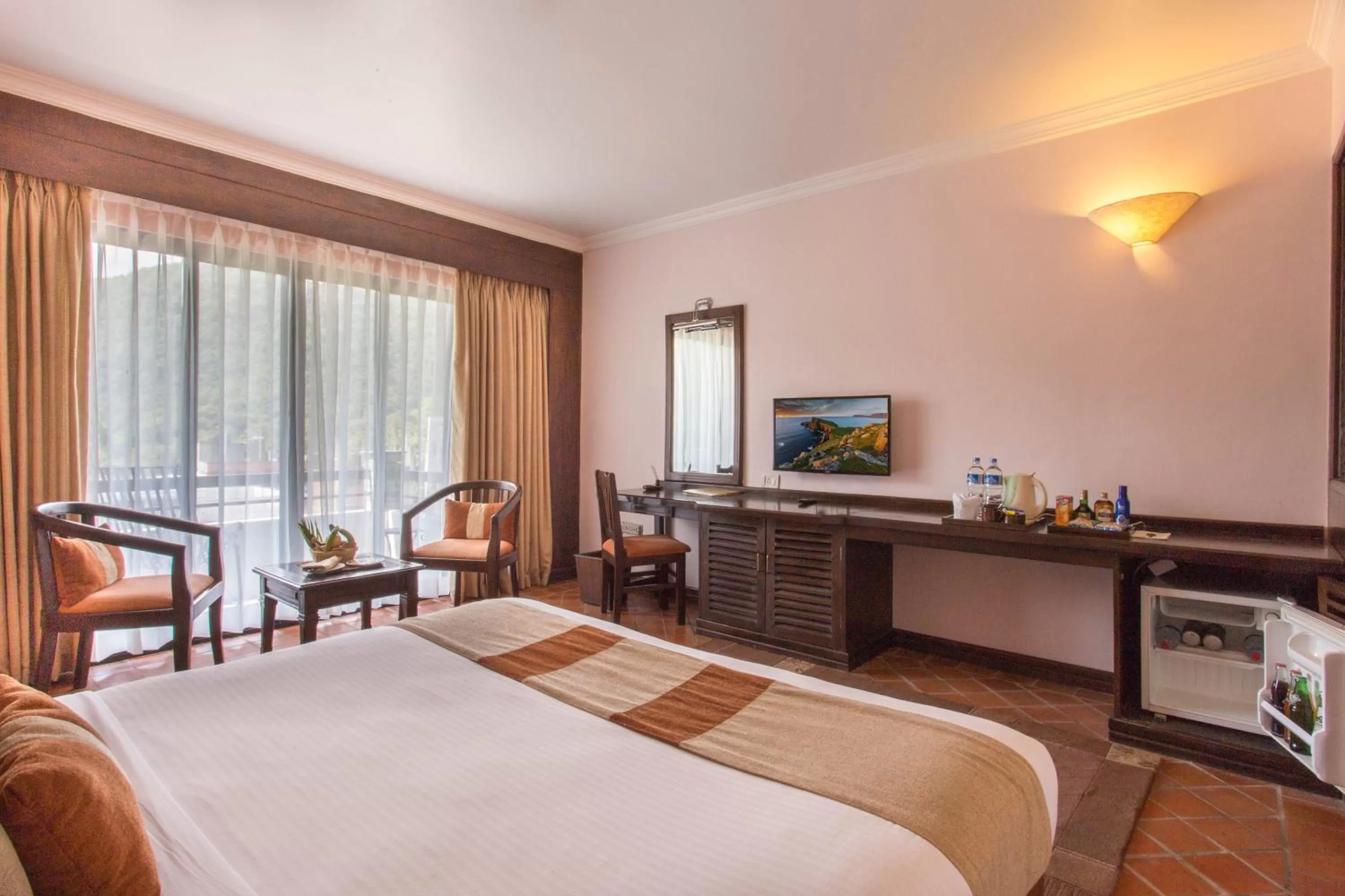 Bed in Hotel Barahi Pokhara