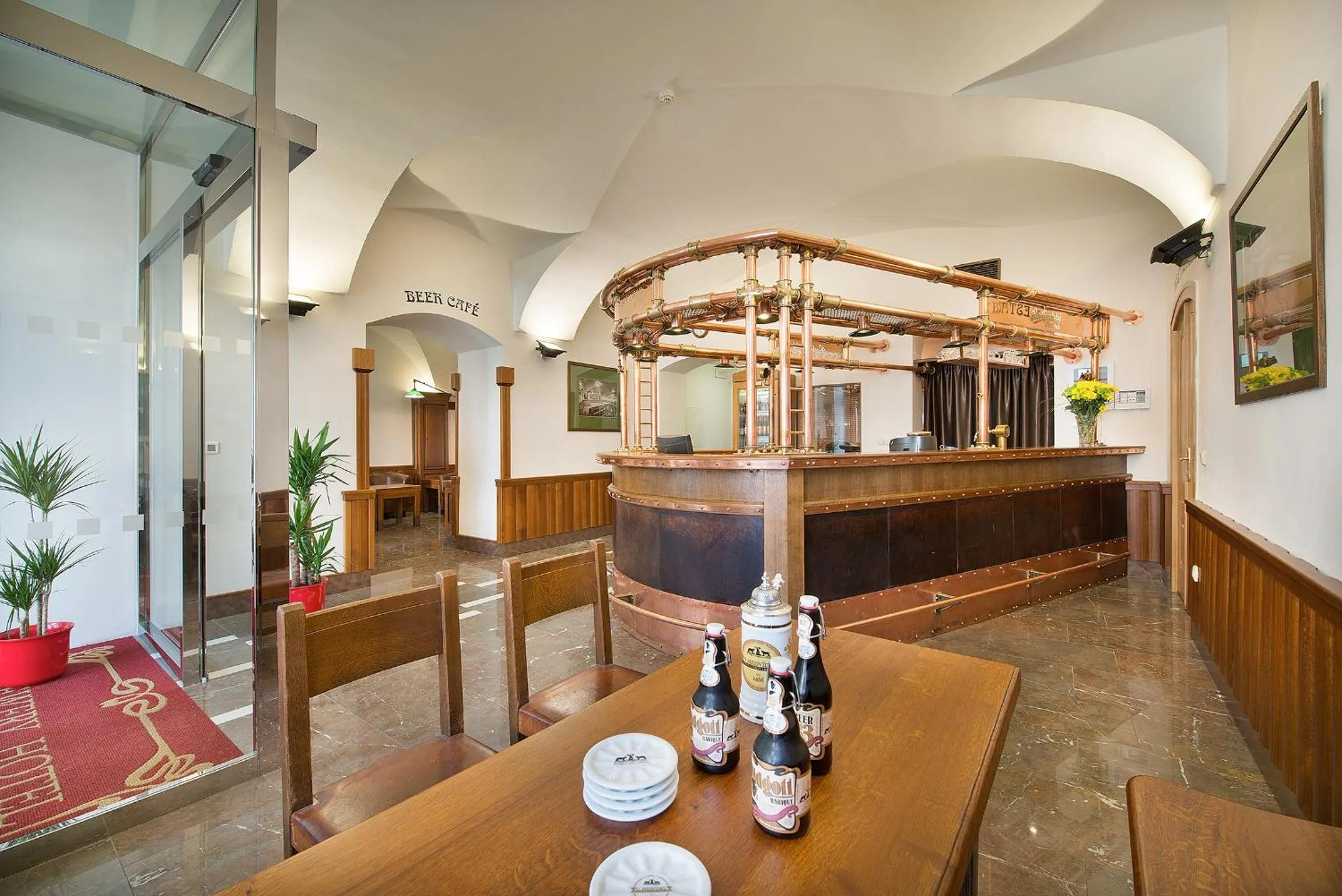Lobby or reception in U Medvidku-Brewery Hotel