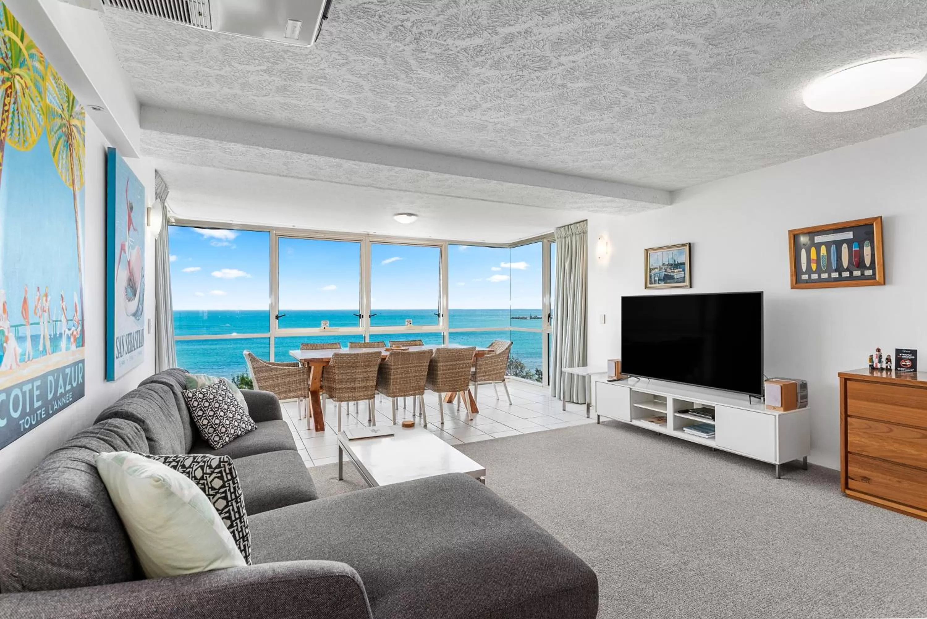 Living room in 84 The Spit Holiday Apartments