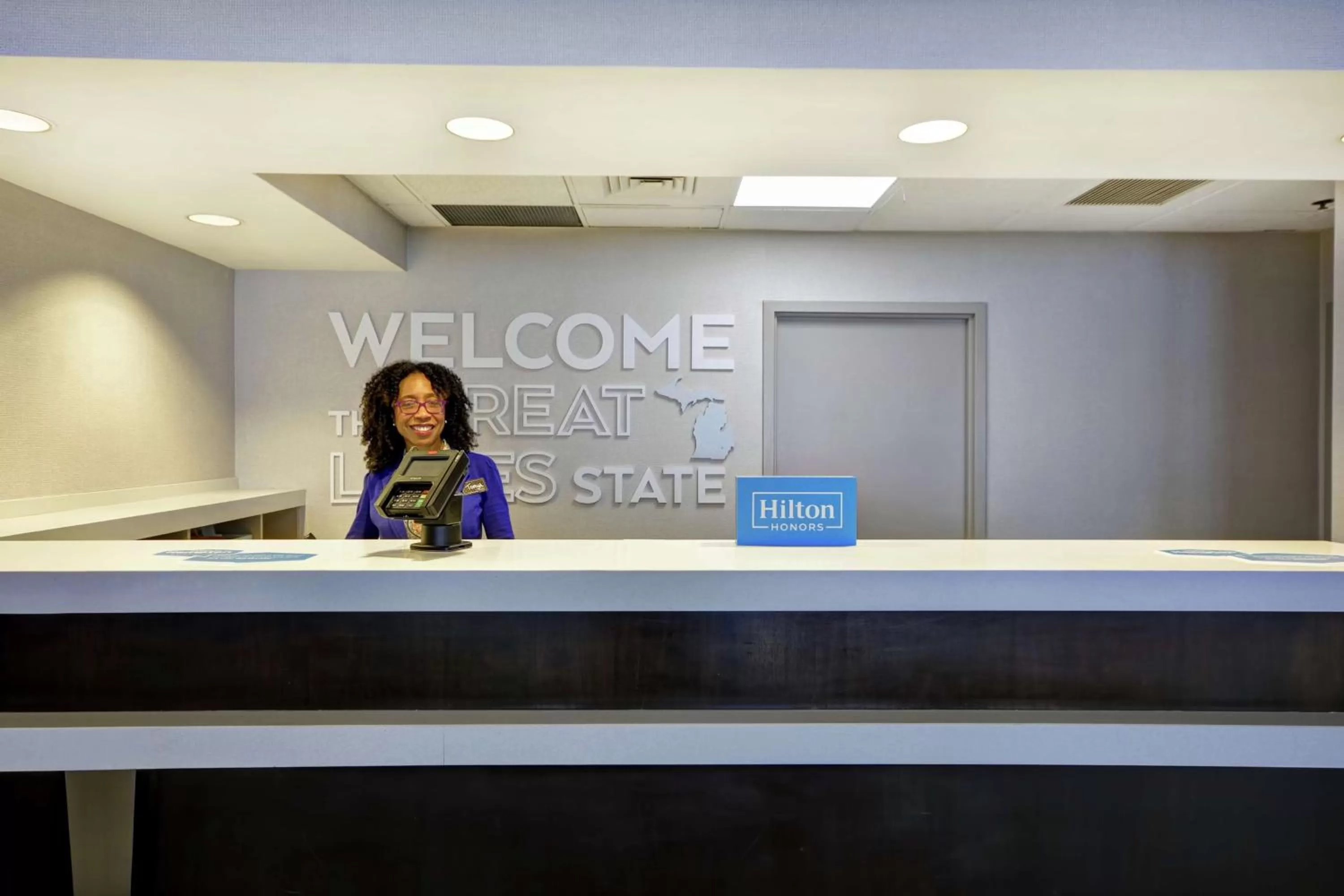 Lobby or reception in Hampton Inn Detroit Madison Heights South Troy