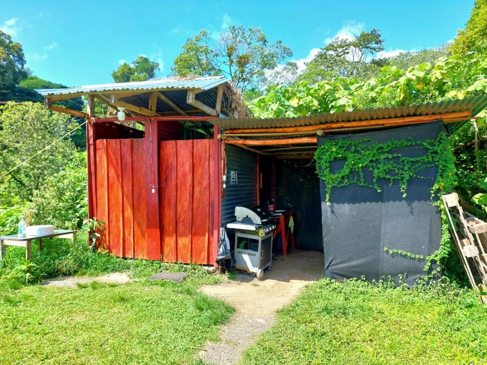 Communal kitchen in Rustico Arenal B&B