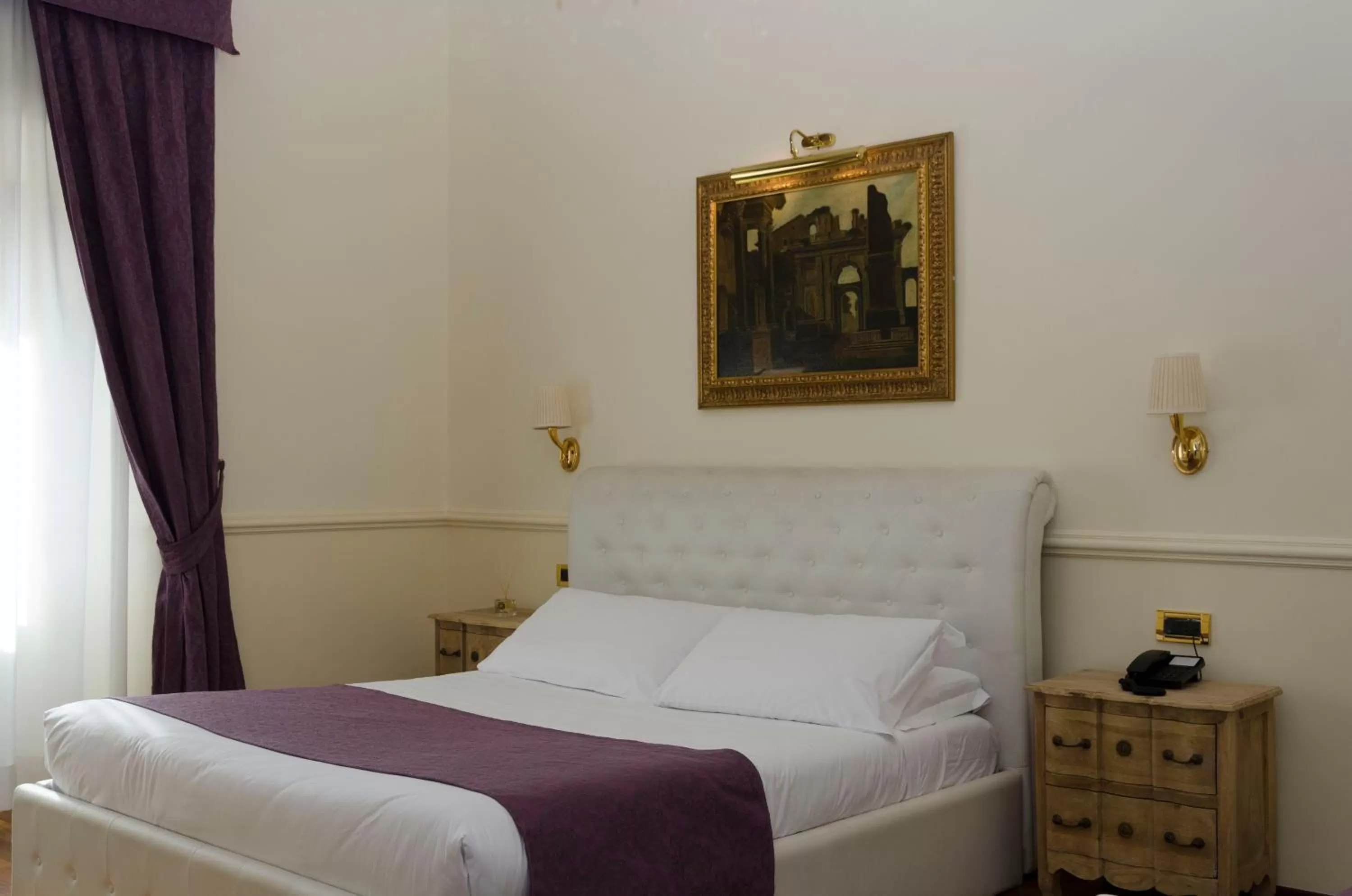 Bed in Hotel Traiano