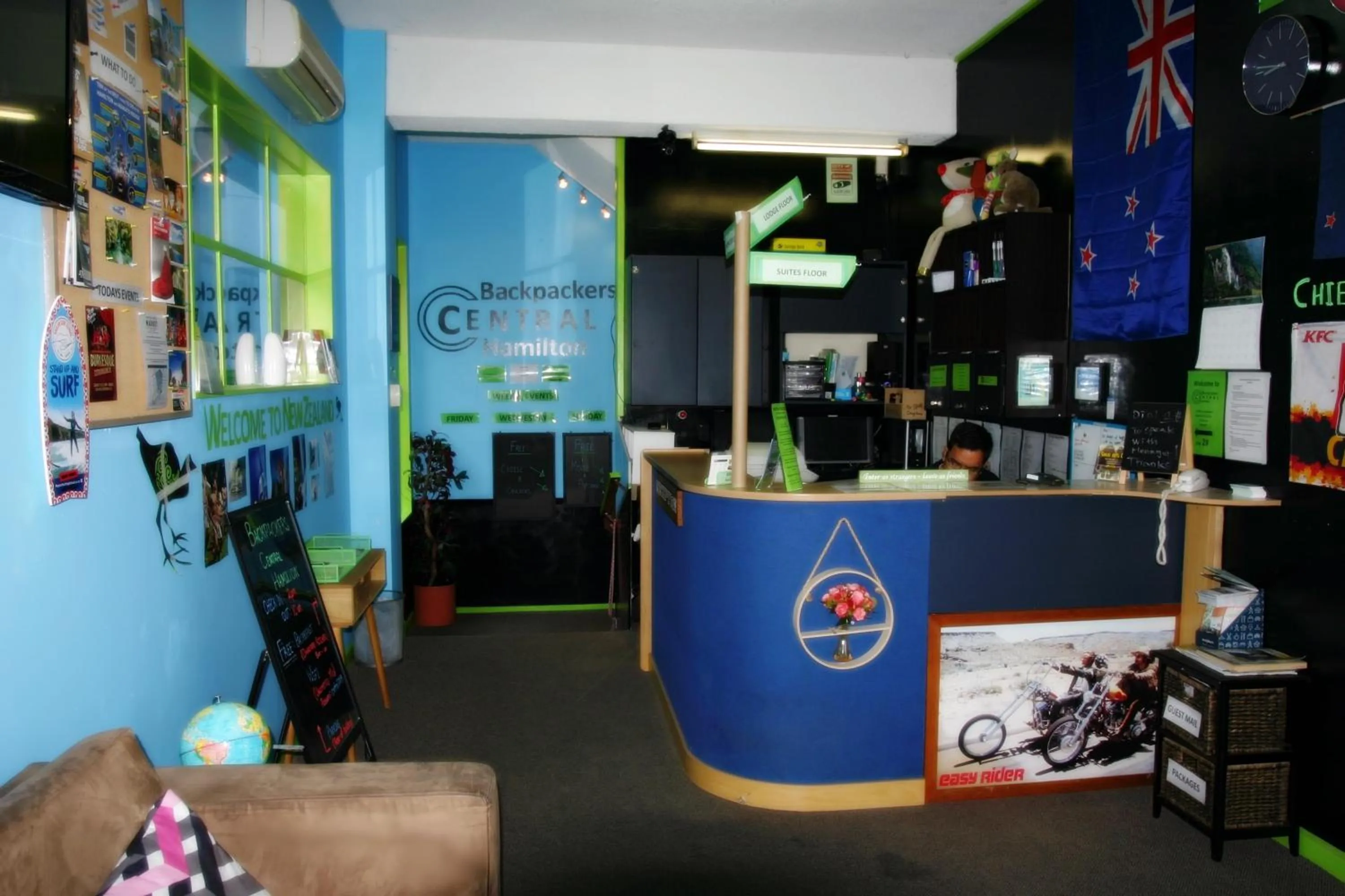 Lobby or reception in Backpackers Central Hamilton