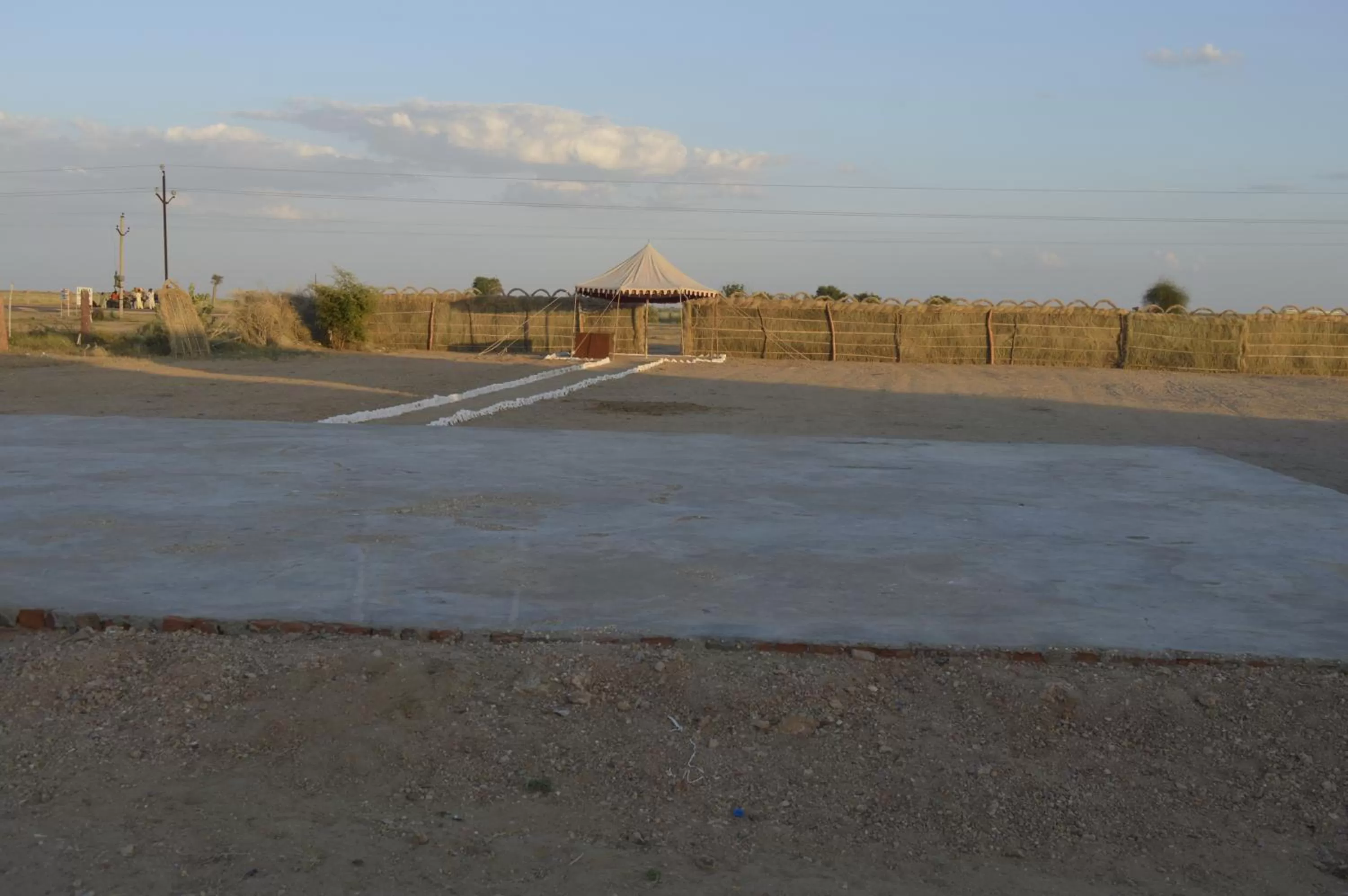 On site in Bhati Desert Camp Sam