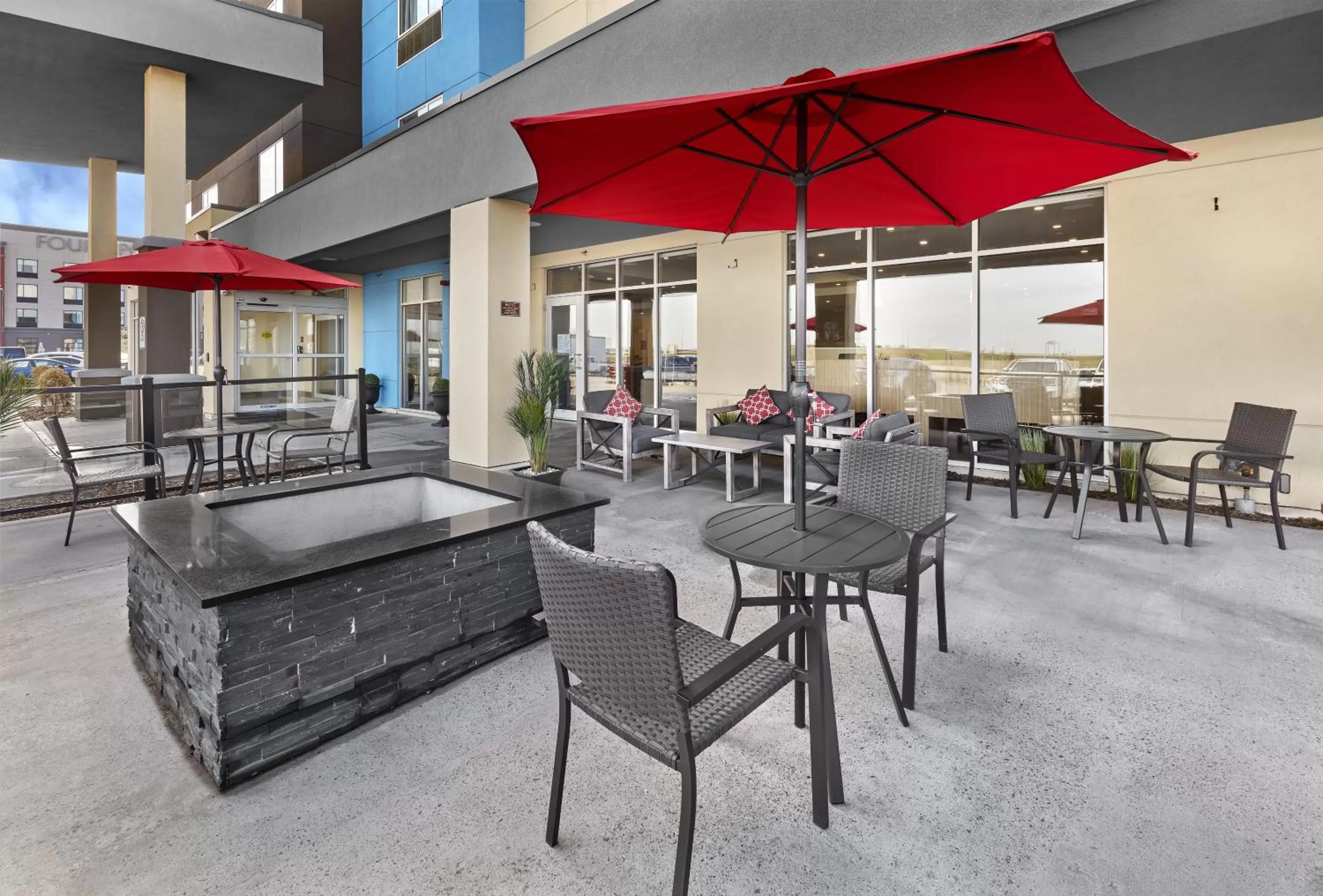 Patio in TownePlace Suites by Marriott Edmonton Sherwood Park