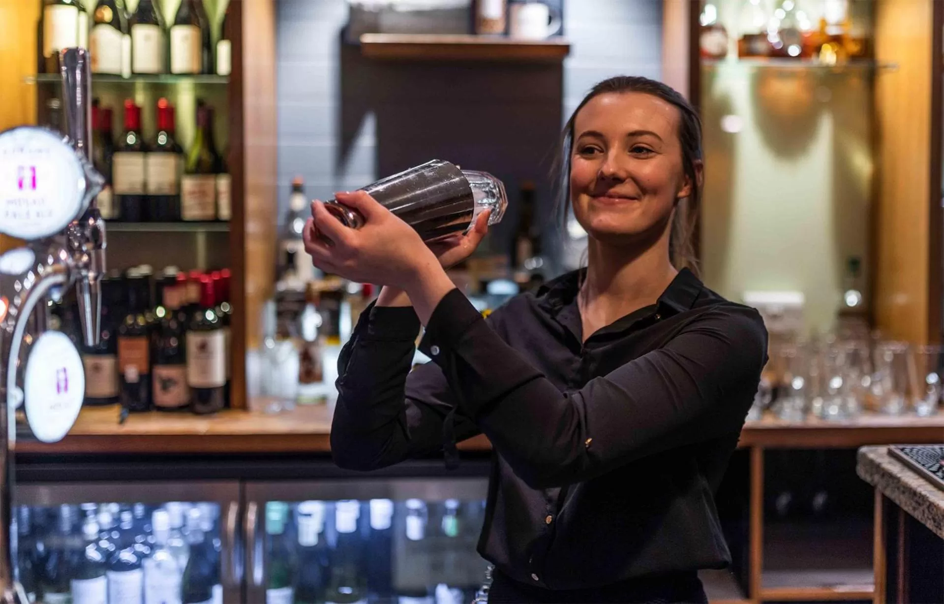 Staff in The White Lion Hotel